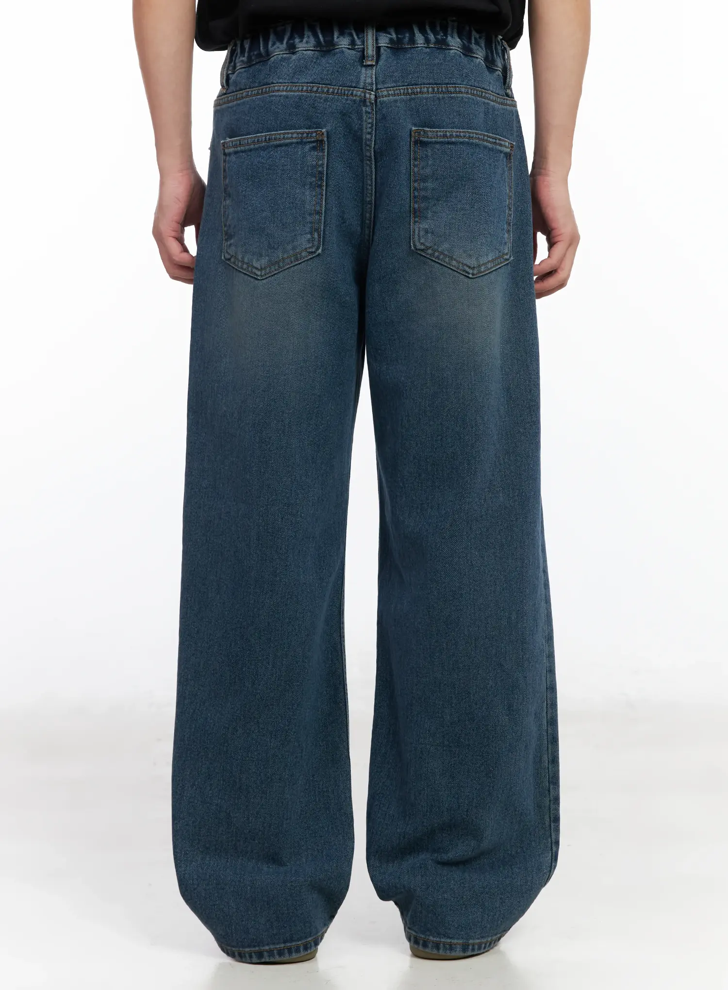 Men's Loose-Fit Wide Leg Jeans IM518 - Image 6