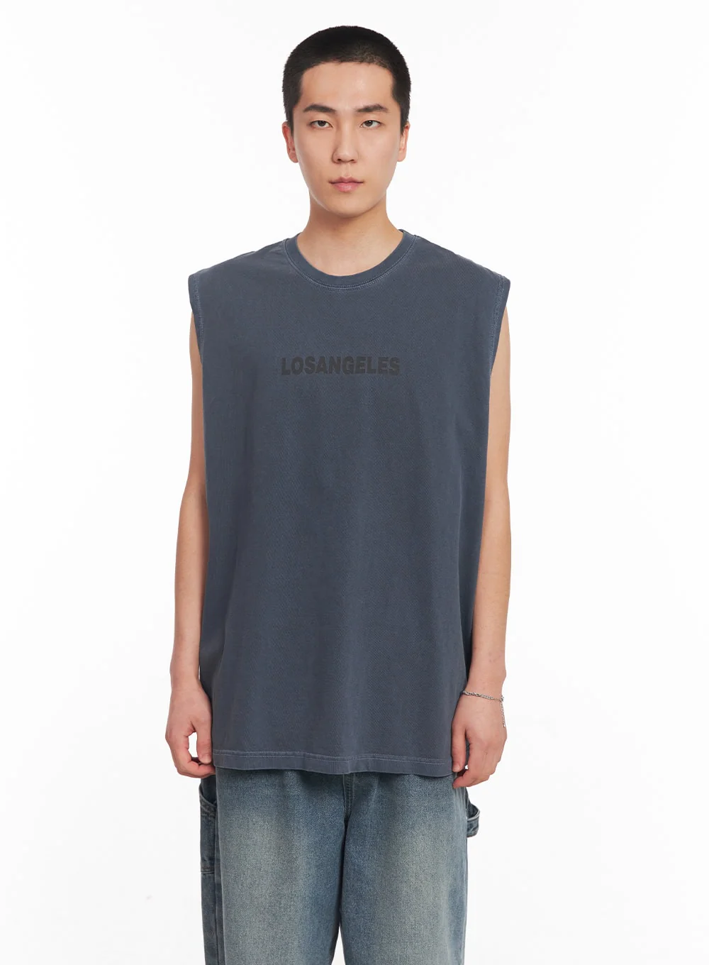 Men's Los Angeles Graphic Loose-Fit Sleeveless Shirt IY506 - Image 15