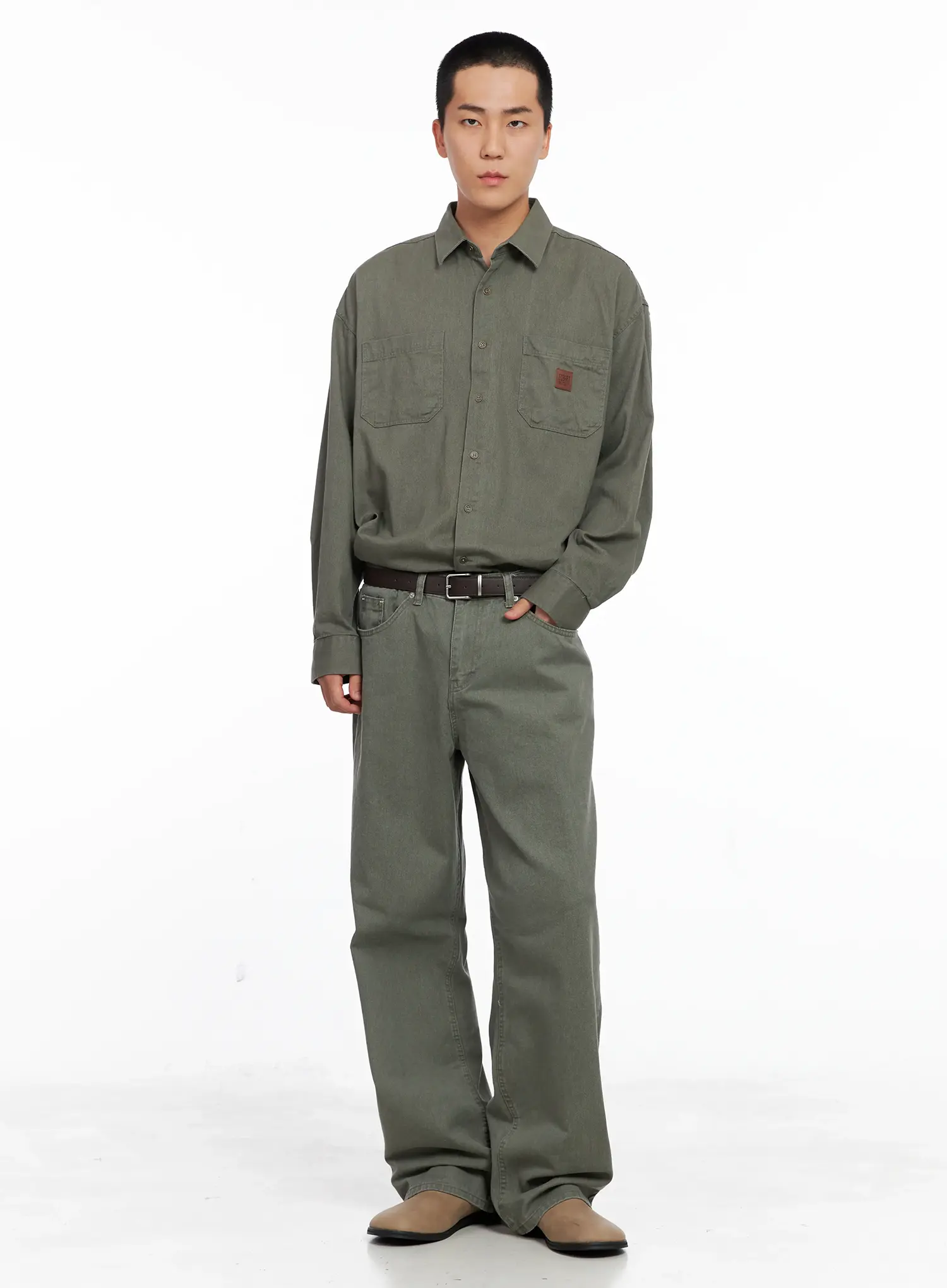 Men's Lost Baggy Jeans IG529 (Dark Green) - Image 11