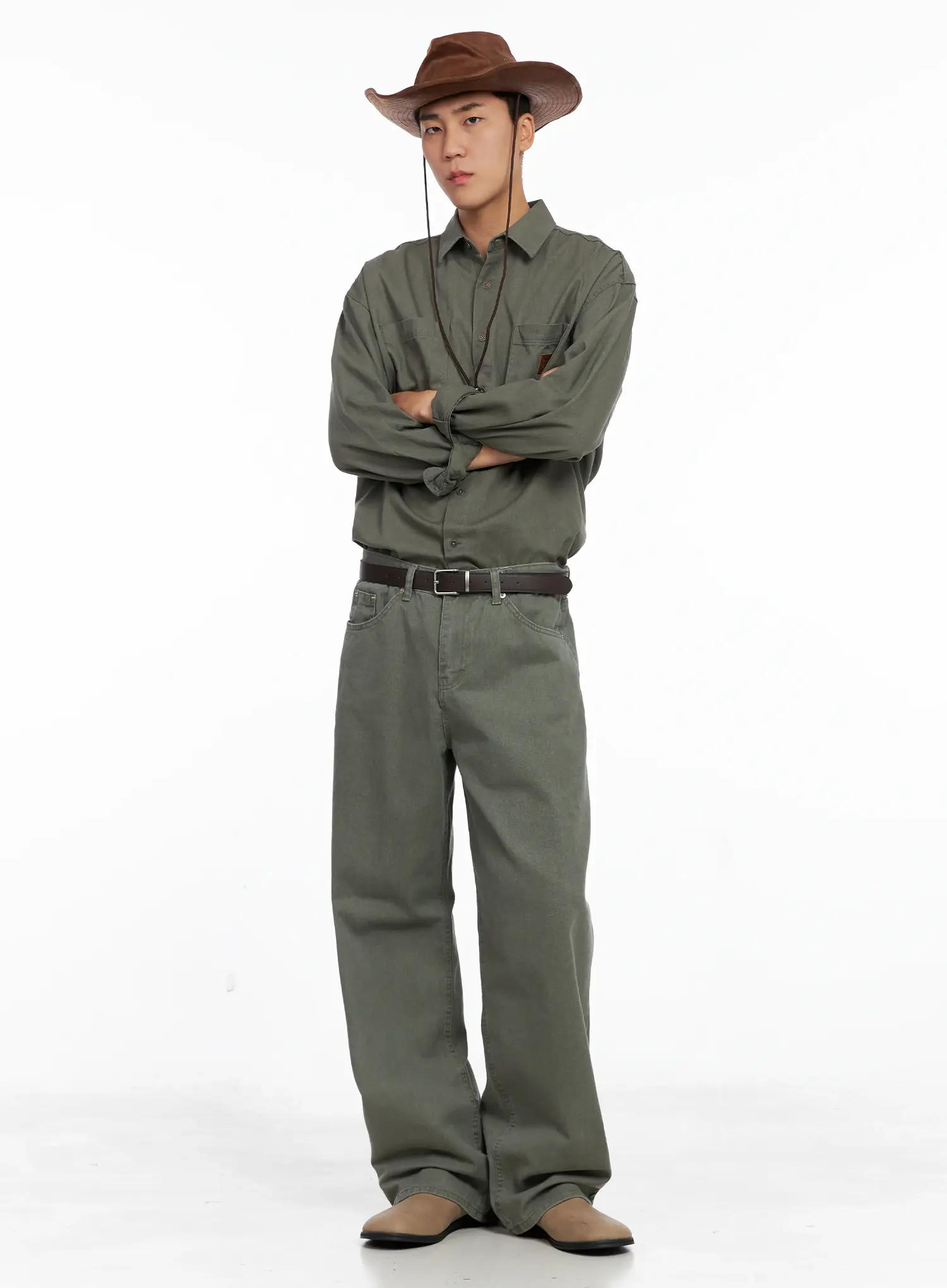 Men's Lost Baggy Jeans IG529 (Dark Green) - Image 13