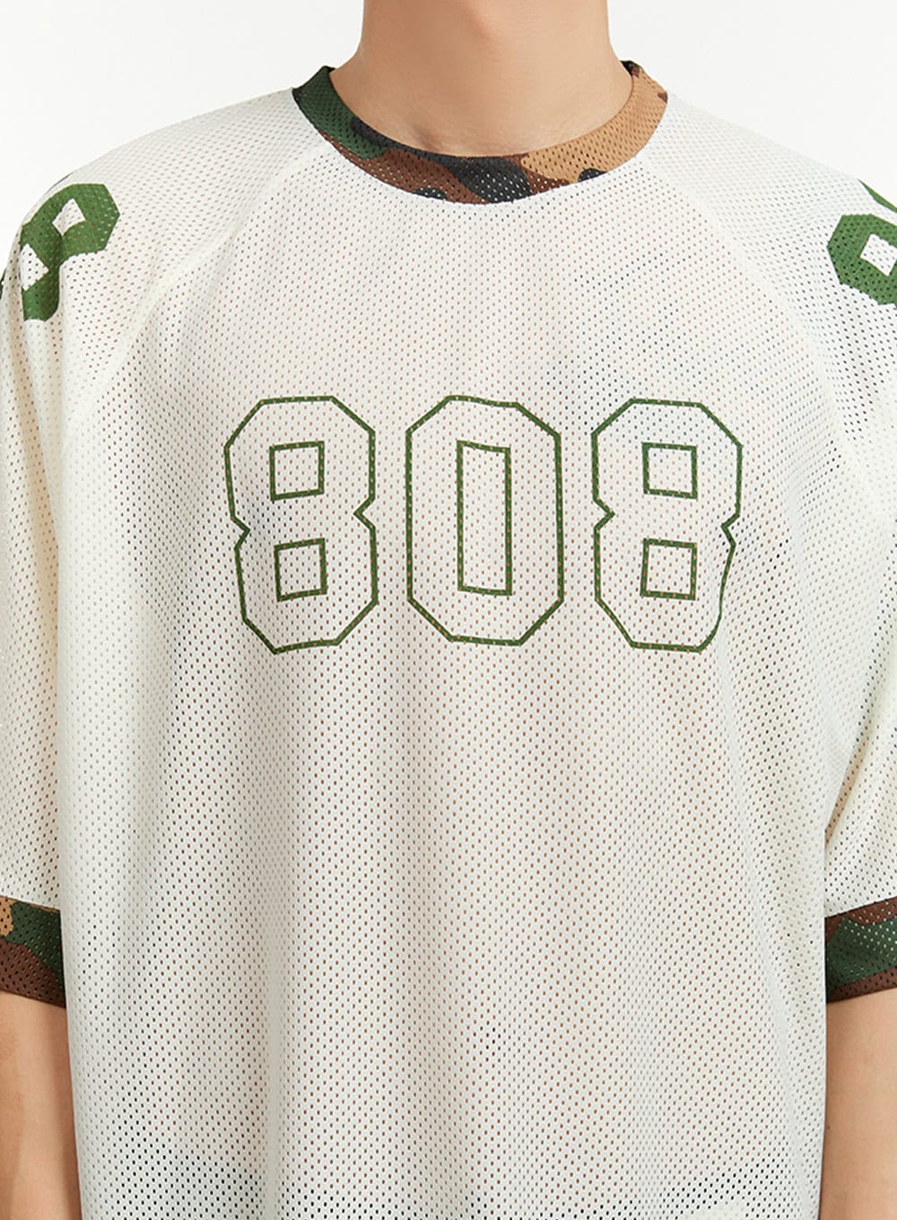 Men's Mesh Camo Raglan T-Shirt IL412 - Image 2
