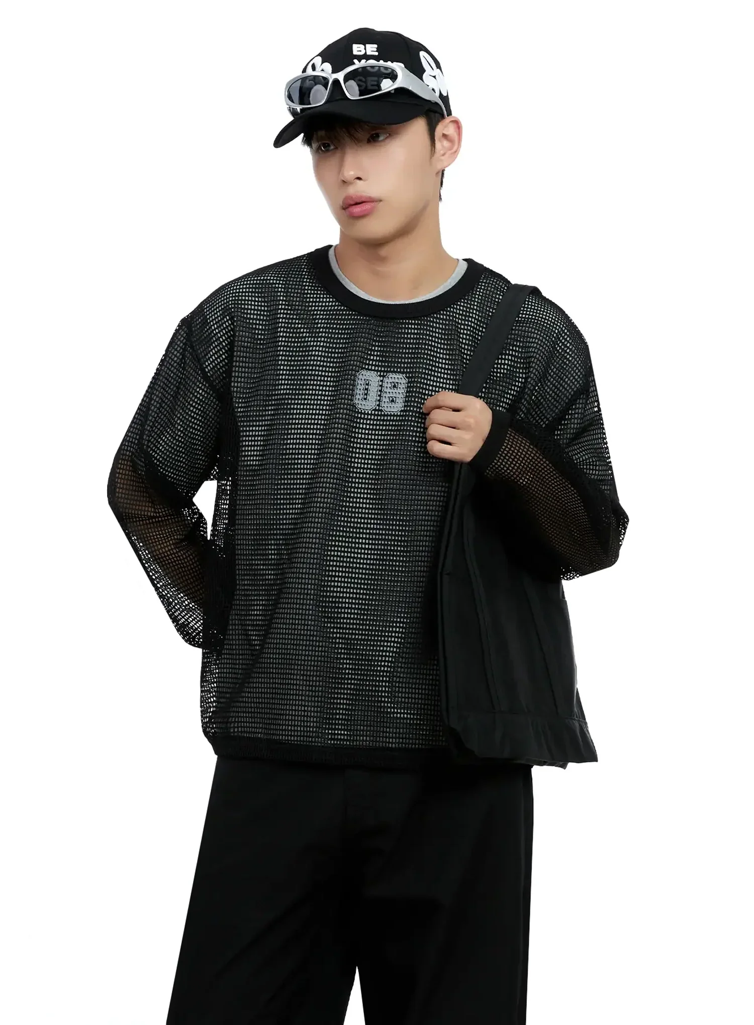 Men's Mesh Graphic Long Sleeve Tee IG520