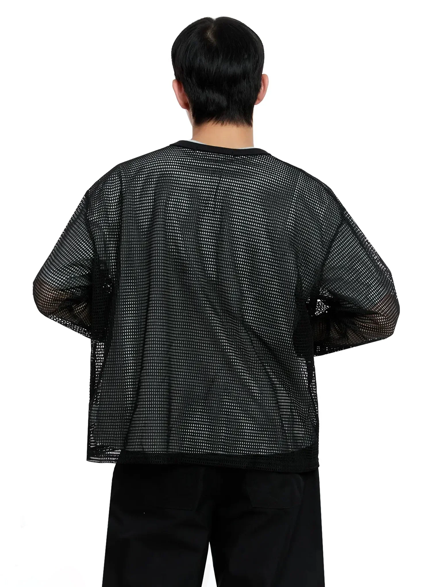 Men's Mesh Graphic Long Sleeve Tee IG520 - Image 11