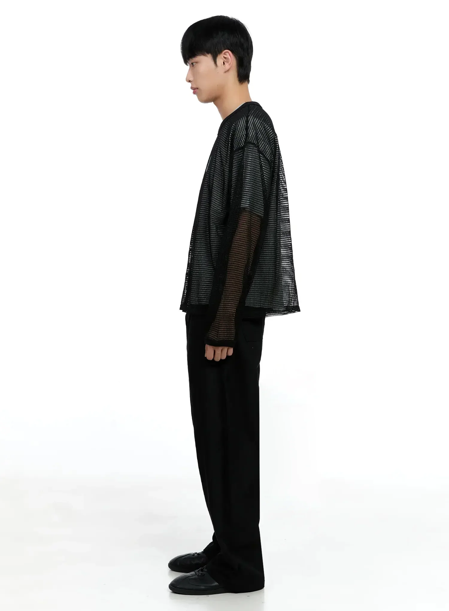 Men's Mesh Graphic Long Sleeve Tee IG520 - Image 13