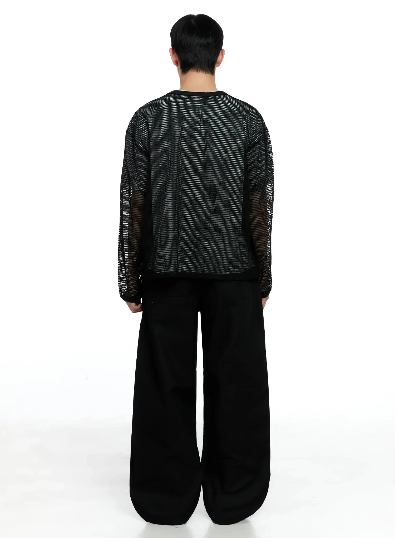 Men's Mesh Graphic Long Sleeve Tee IG520 - Image 14