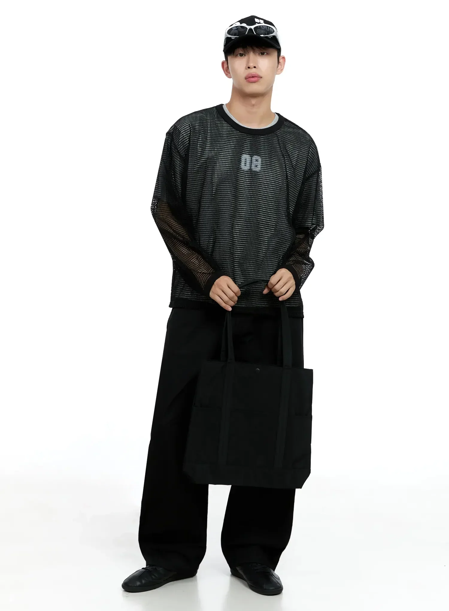 Men's Mesh Graphic Long Sleeve Tee IG520 - Image 16