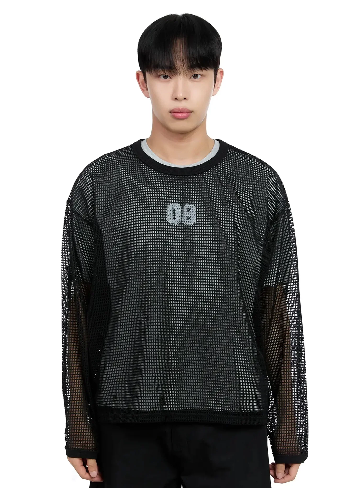 Men's Mesh Graphic Long Sleeve Tee IG520 - Image 17