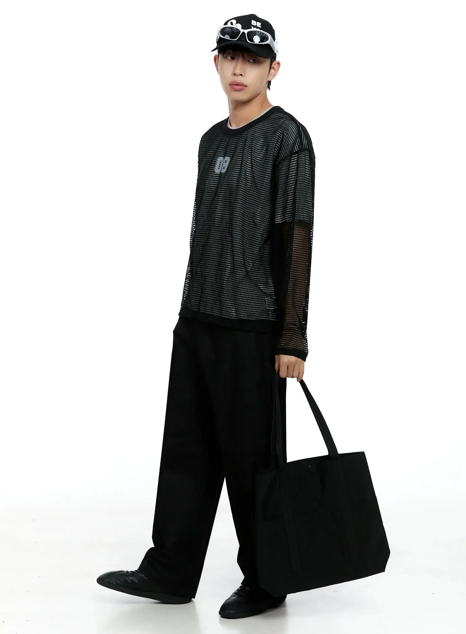 Men's Mesh Graphic Long Sleeve Tee IG520 - Image 2
