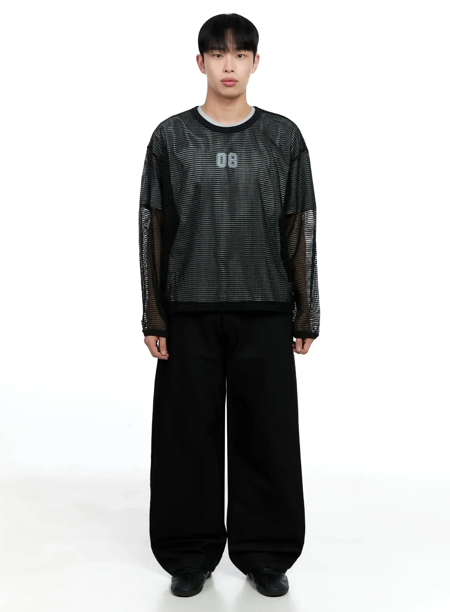 Men's Mesh Graphic Long Sleeve Tee IG520 - Image 7