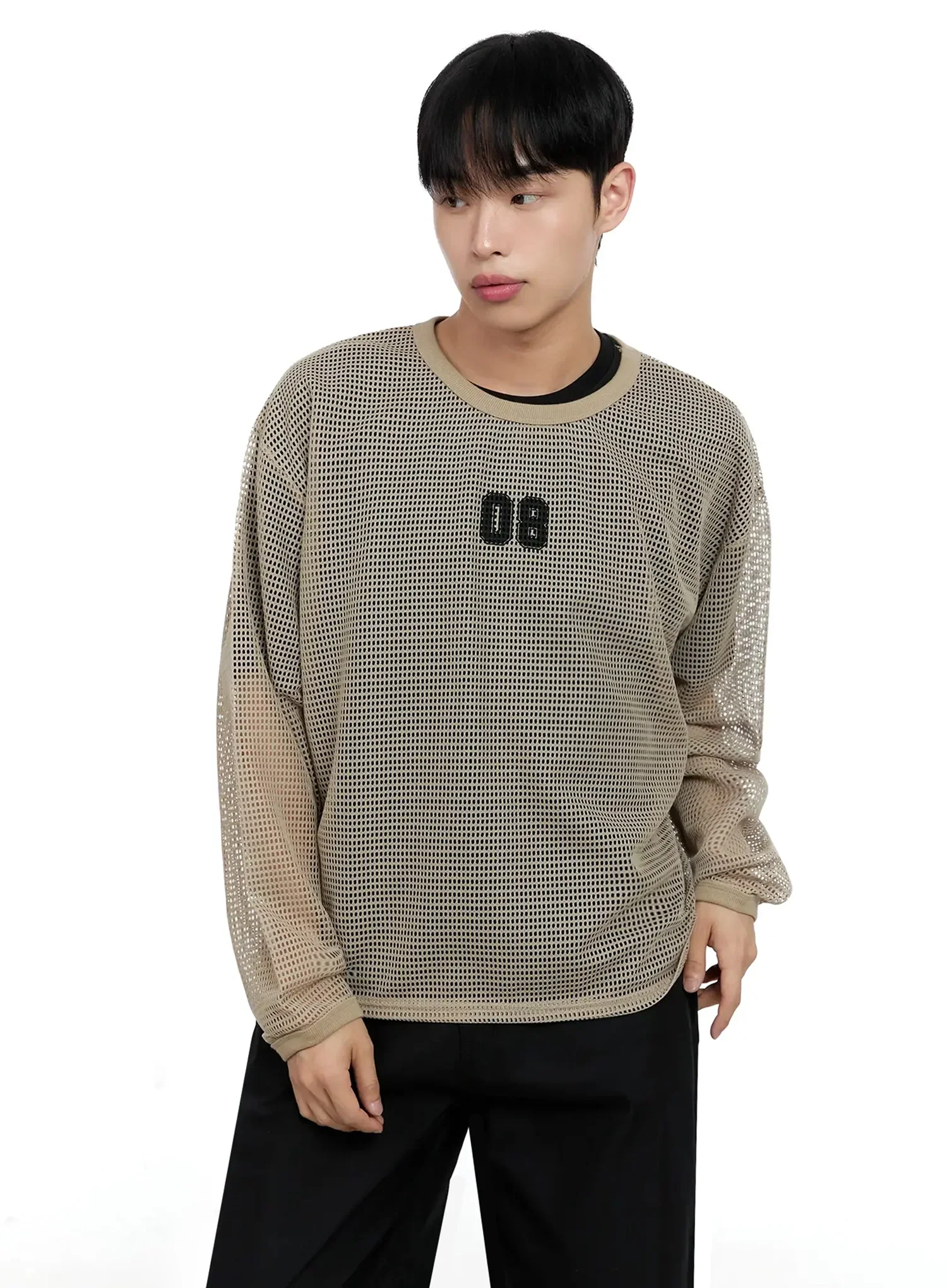 Men's Mesh Graphic Long Sleeve Tee IG520 - Image 8