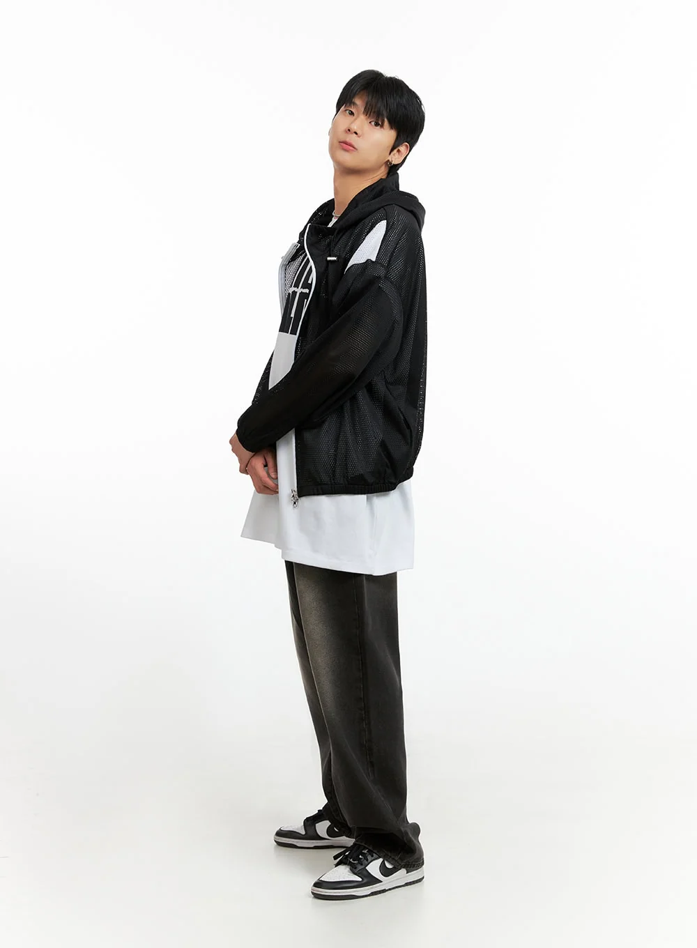 Men's Mesh Hoodie Jacket IG402 - Image 6