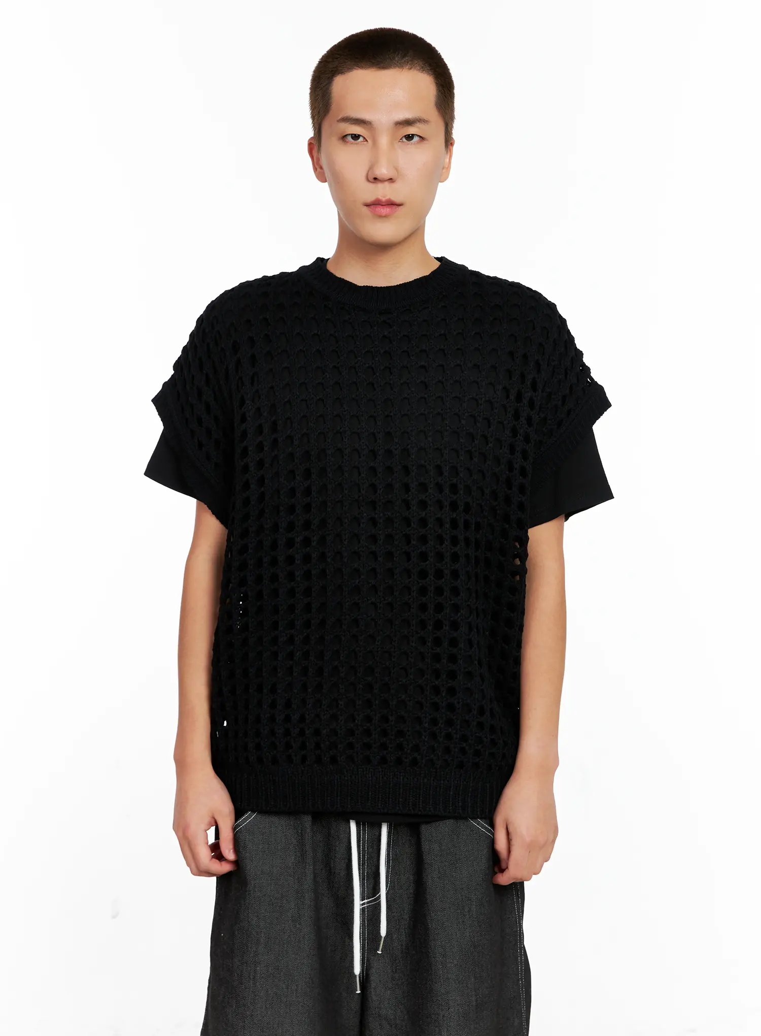 Men's Mesh Knit Vest IG508 - Image 18