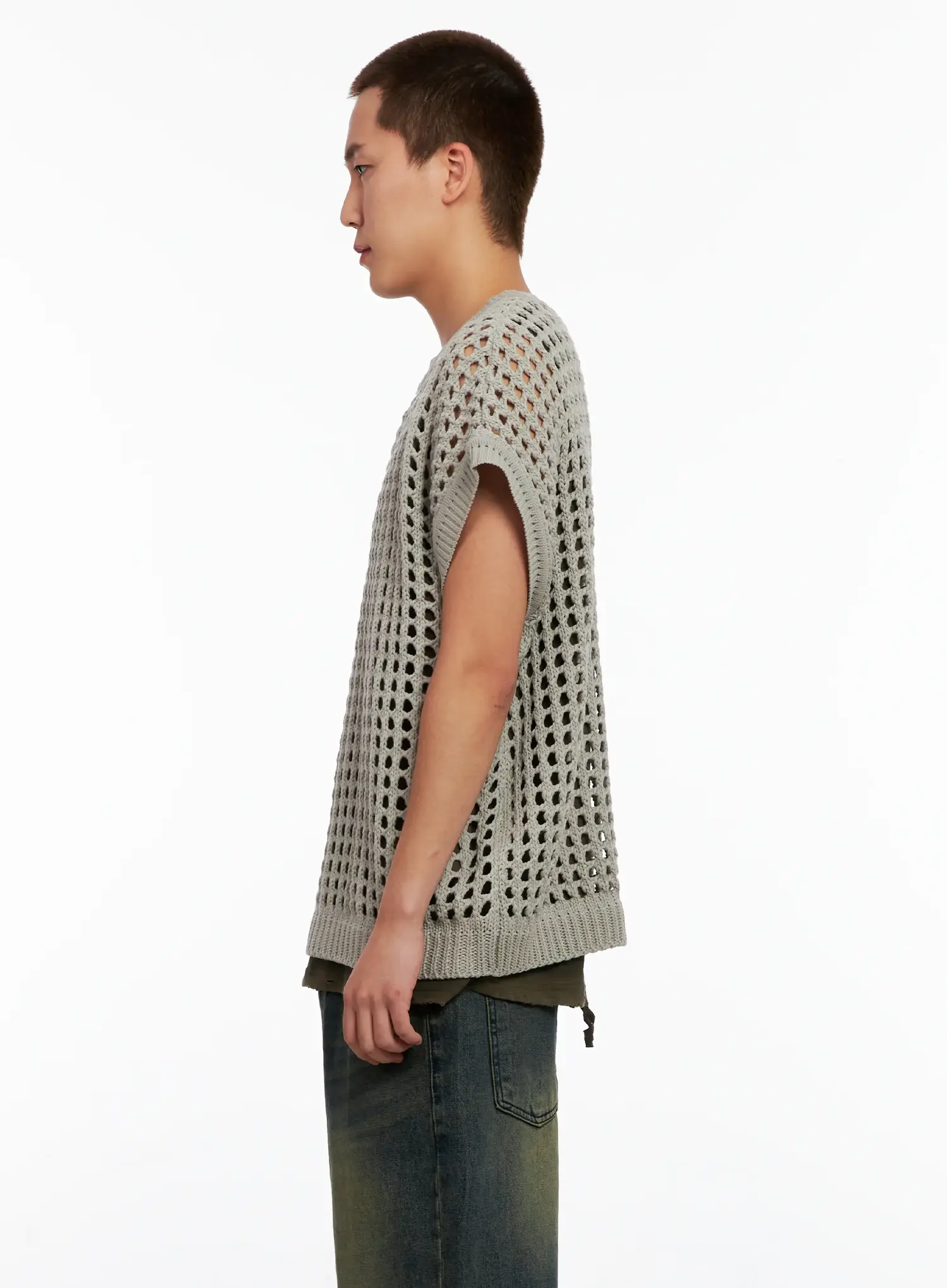 Men's Mesh Knit Vest IG508 - Image 5