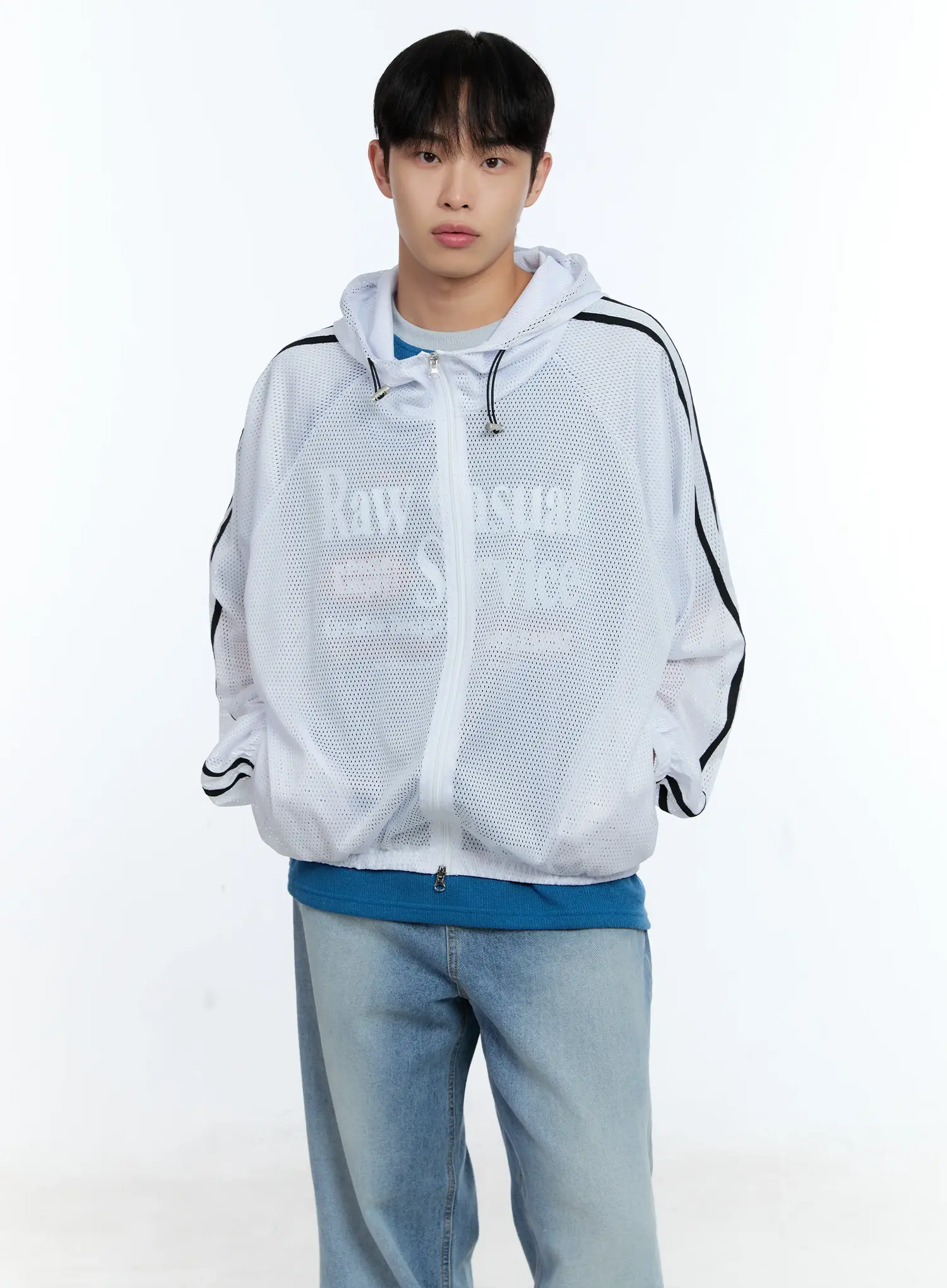 Men's Mesh Zip-Up Hoodie IG519