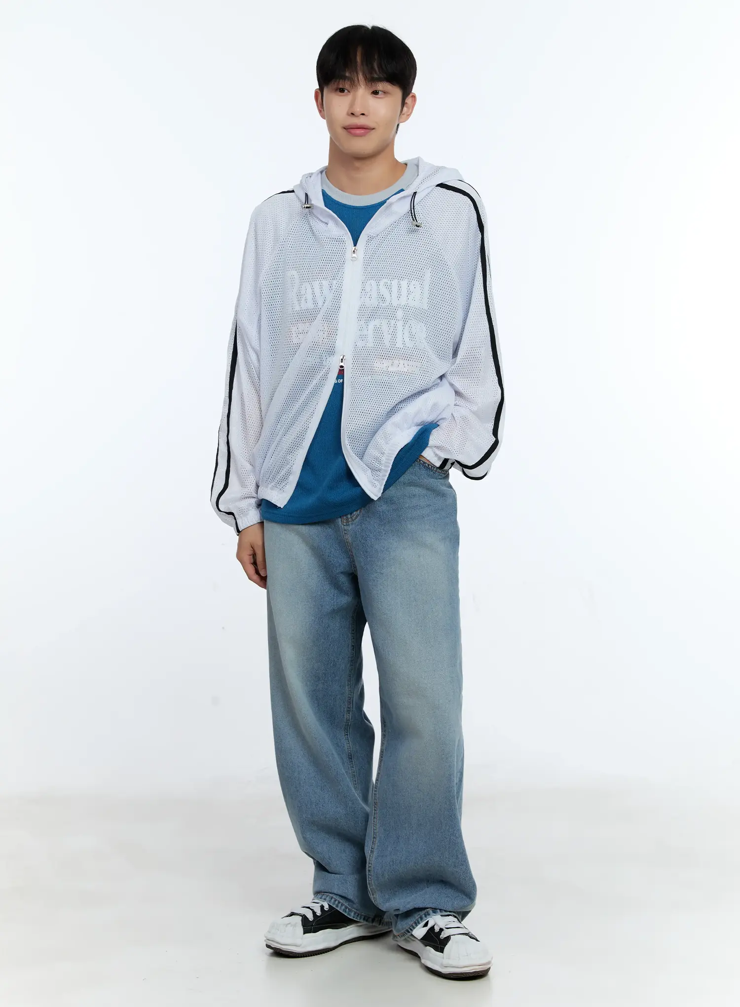 Men's Mesh Zip-Up Hoodie IG519 - Image 10