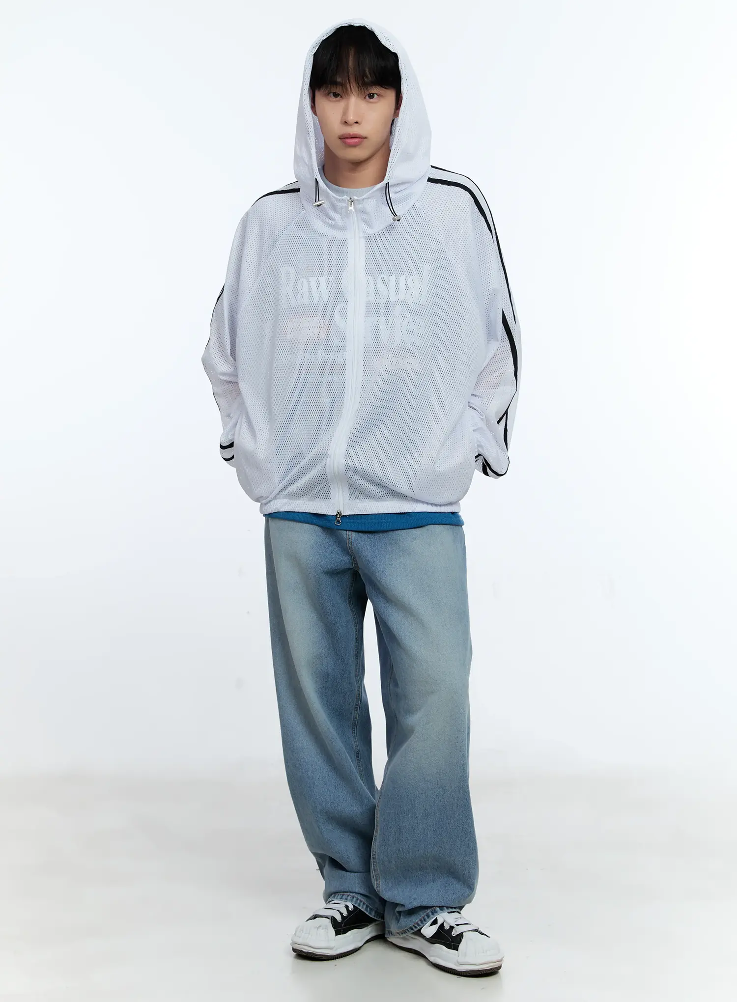 Men's Mesh Zip-Up Hoodie IG519 - Image 11