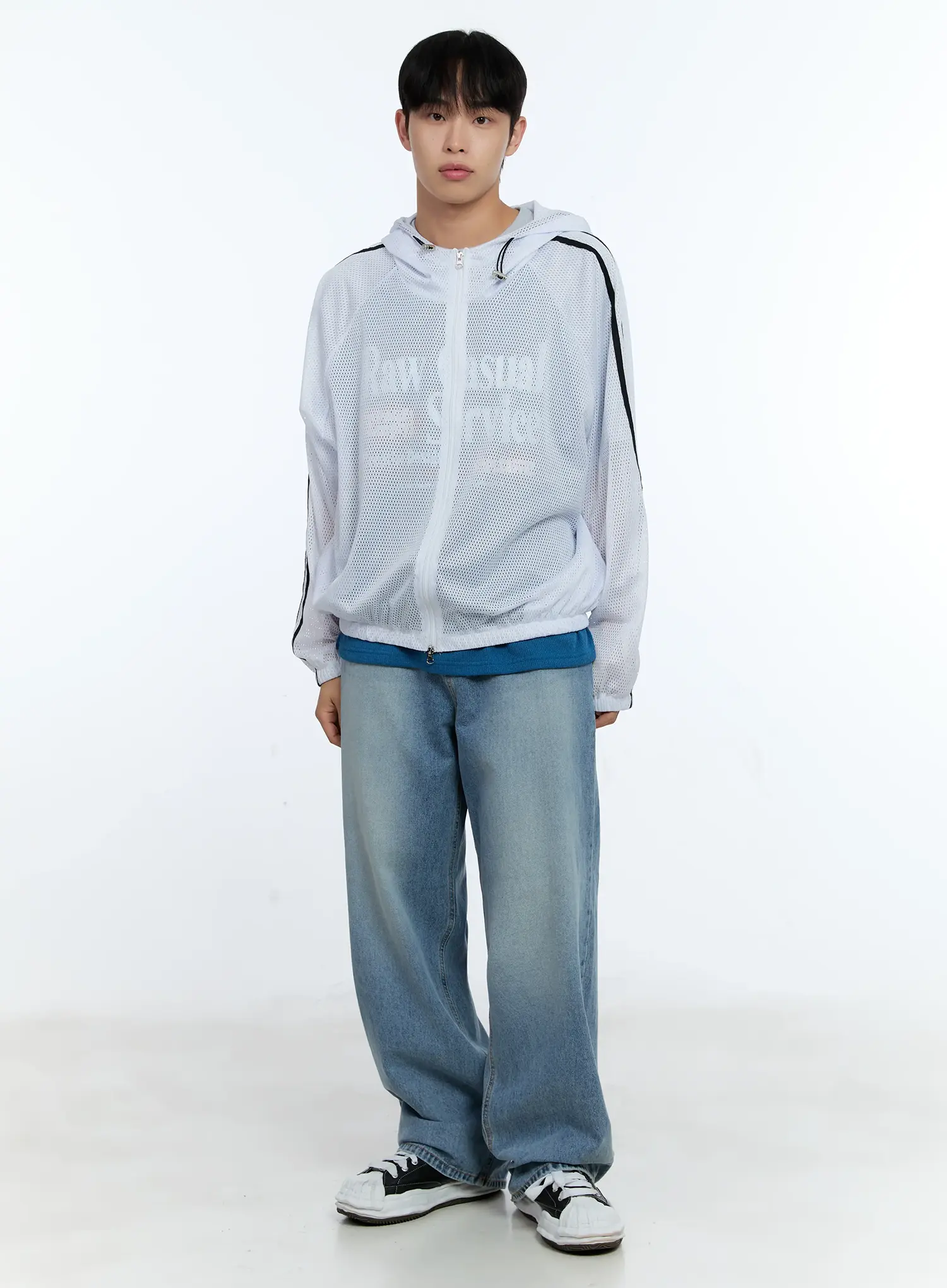 Men's Mesh Zip-Up Hoodie IG519 - Image 9