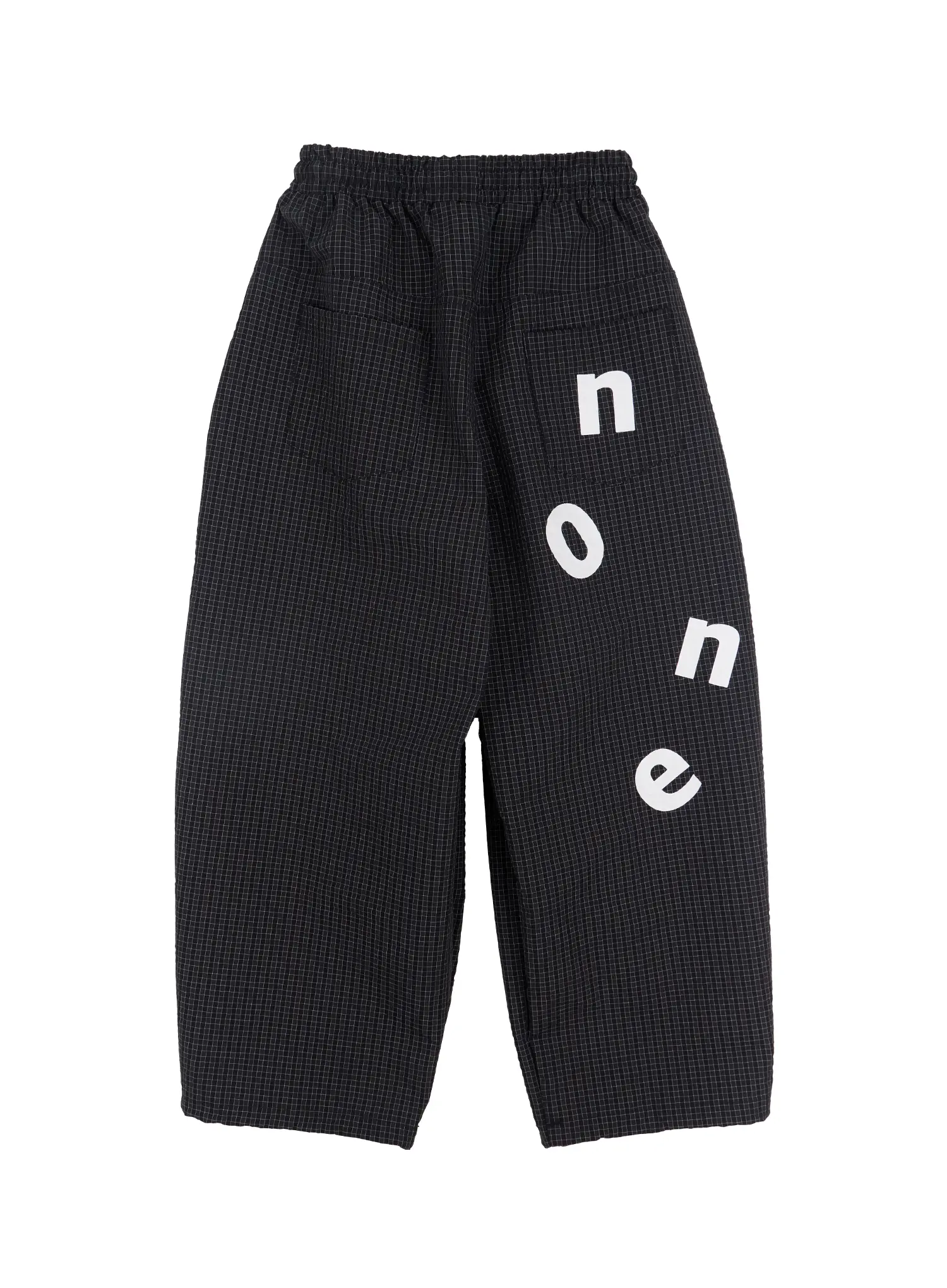 Men's Mini Check Pattern Pin-Tuck Wide Parachute Pants IF511 - Image 15