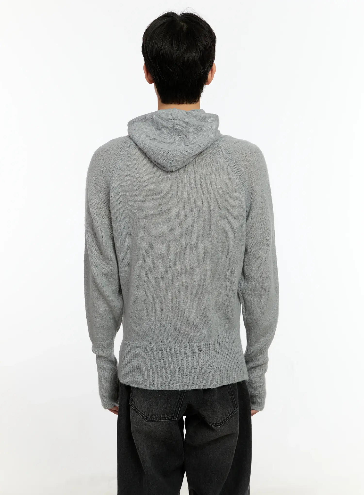 Men's Mohair Blend Balaclava Sweater IO531 - Image 5