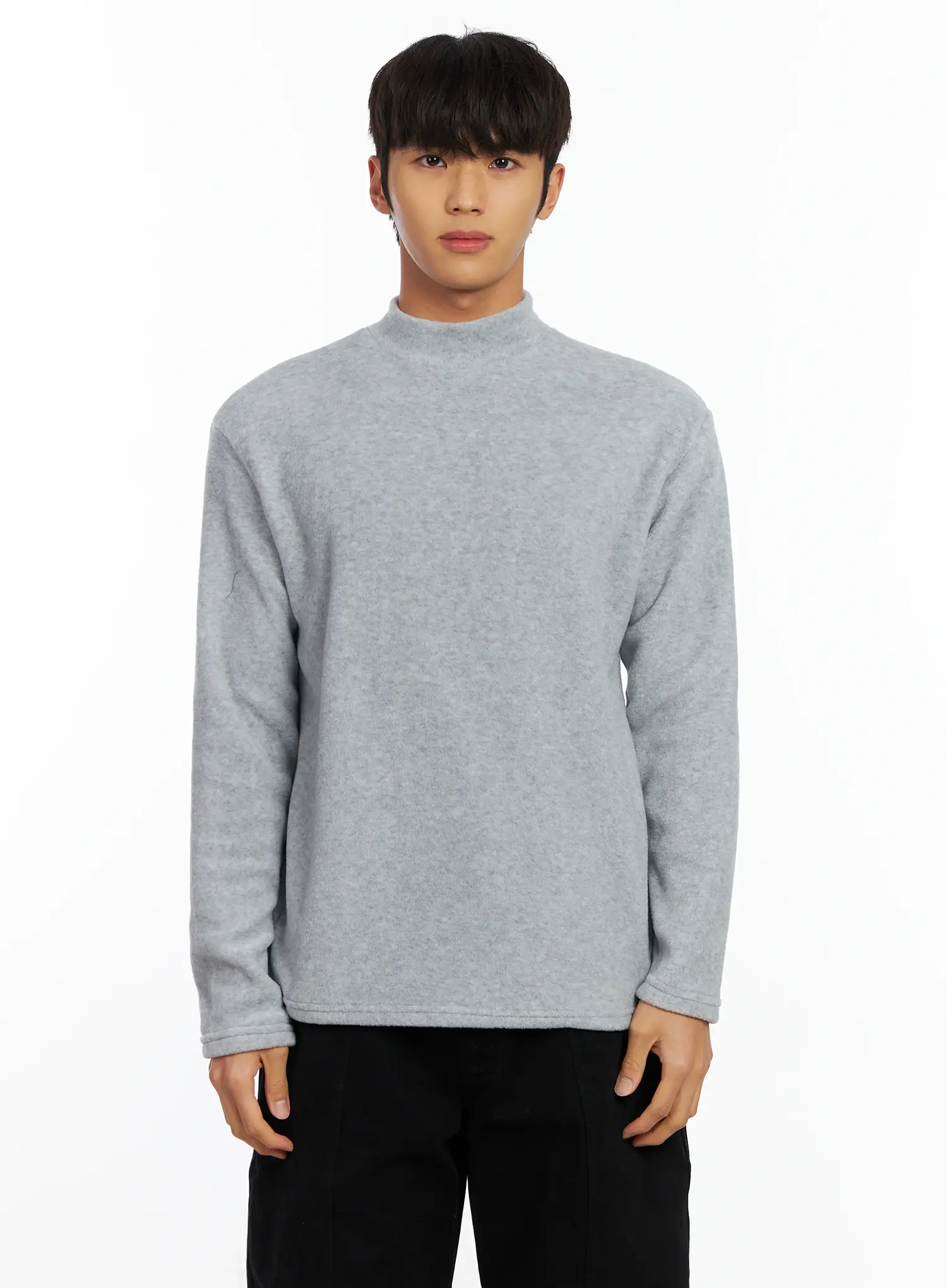 Men's Neutral Tone Mock Neck IF504 - Image 12