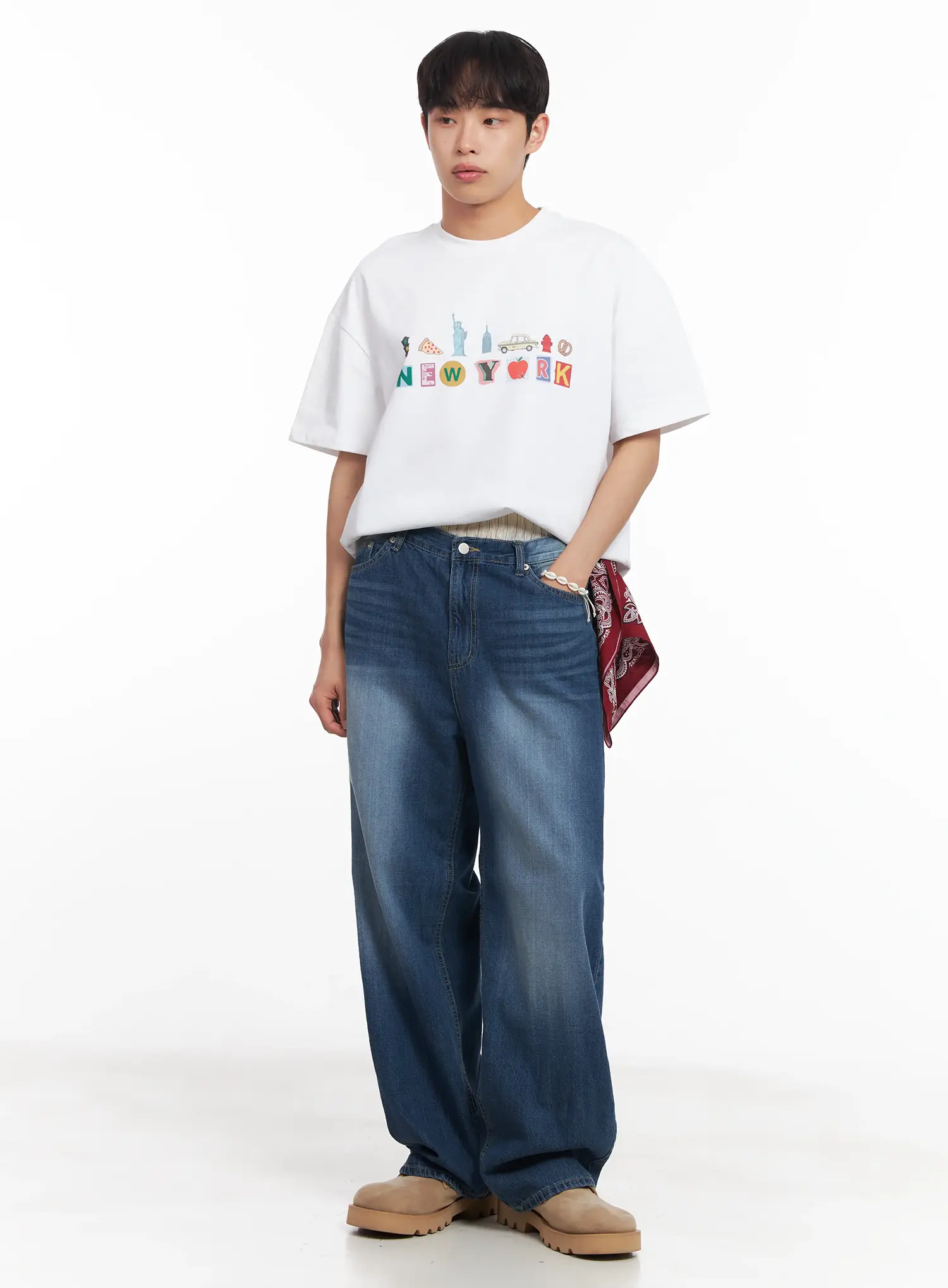 Men's New York Graphic T-Shirt IU519 - Image 2