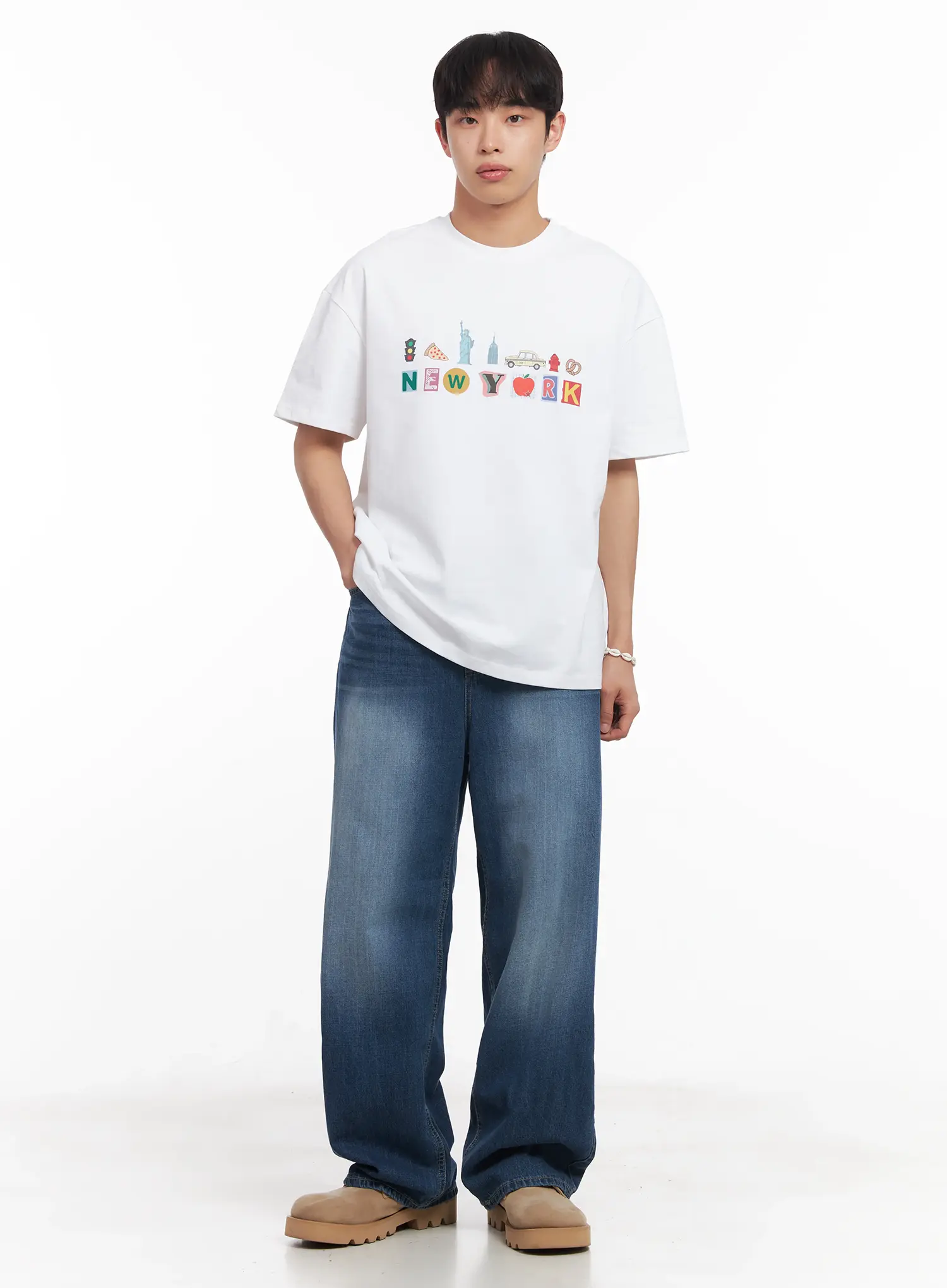 Men's New York Graphic T-Shirt IU519 - Image 8