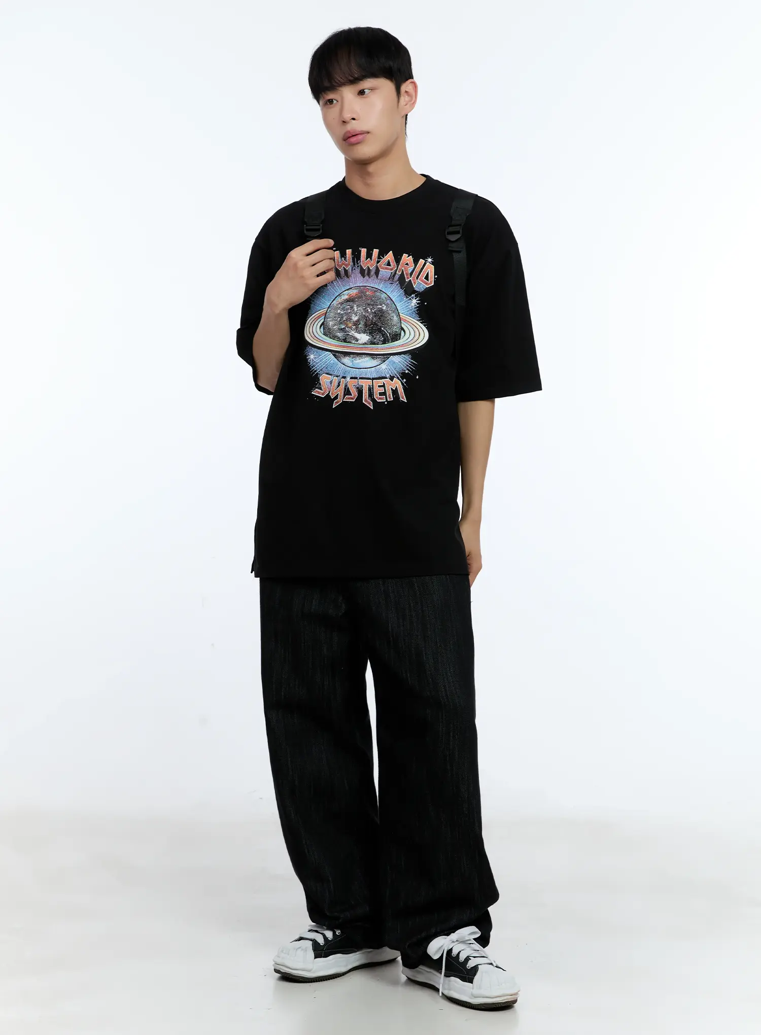 Men's No-Fade Wide-Leg Denim Jeans IL515 - Image 15