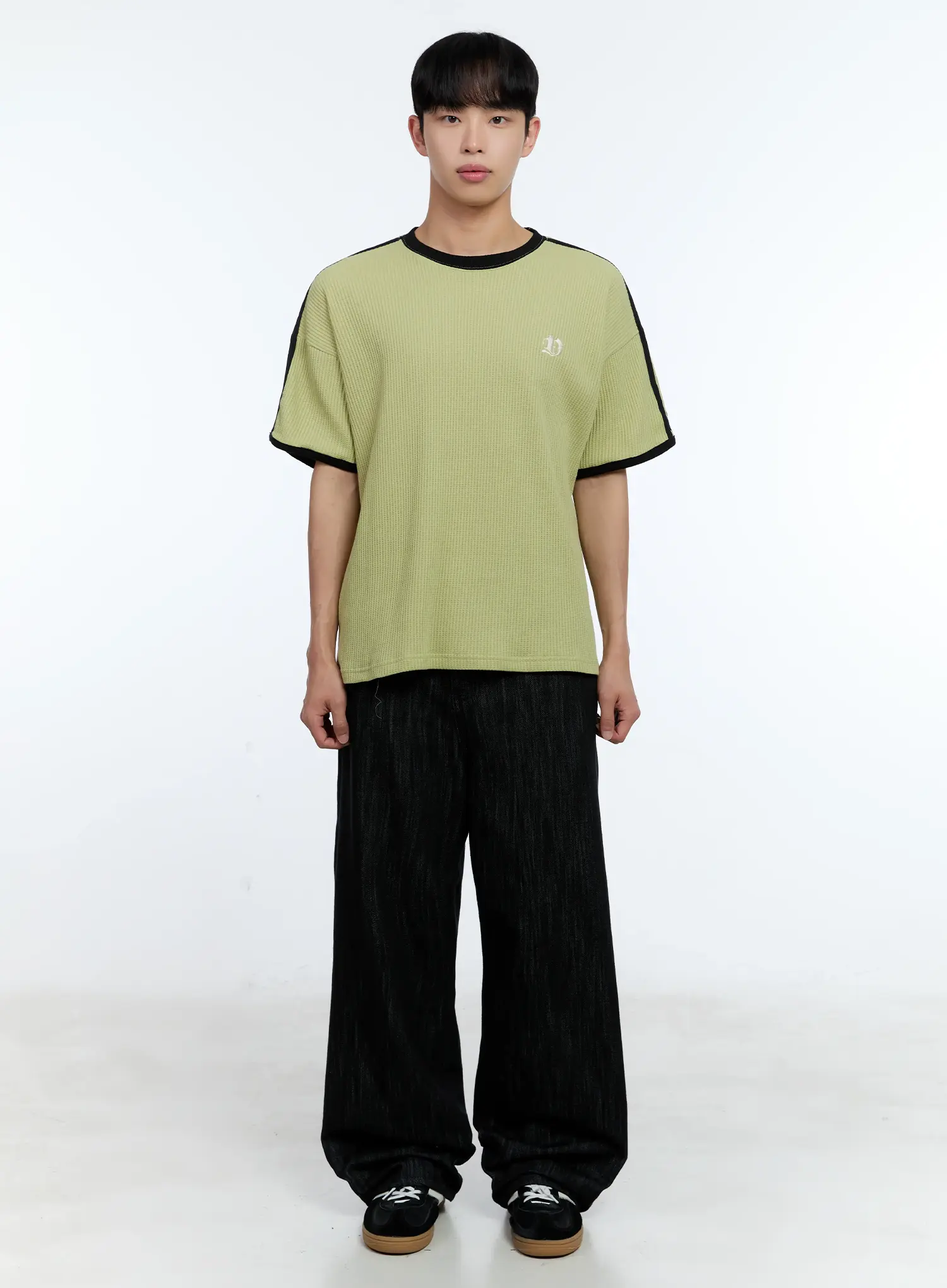 Men's No-Fade Wide-Leg Denim Jeans IL515 - Image 3