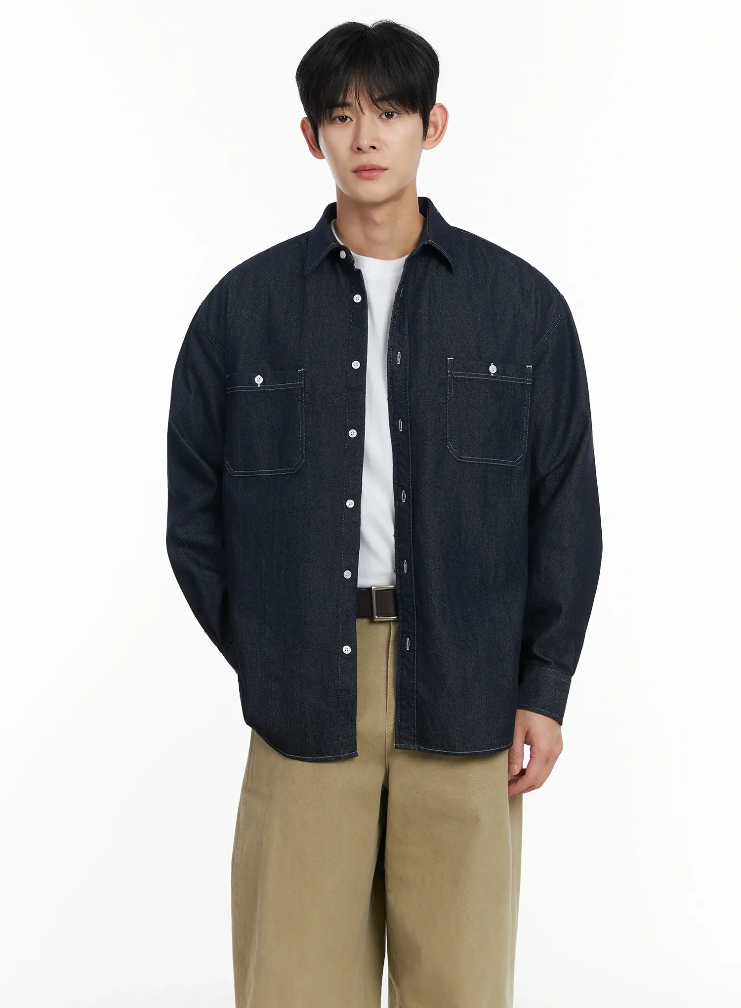 Men's Non-Fade Denim Shirt IF517