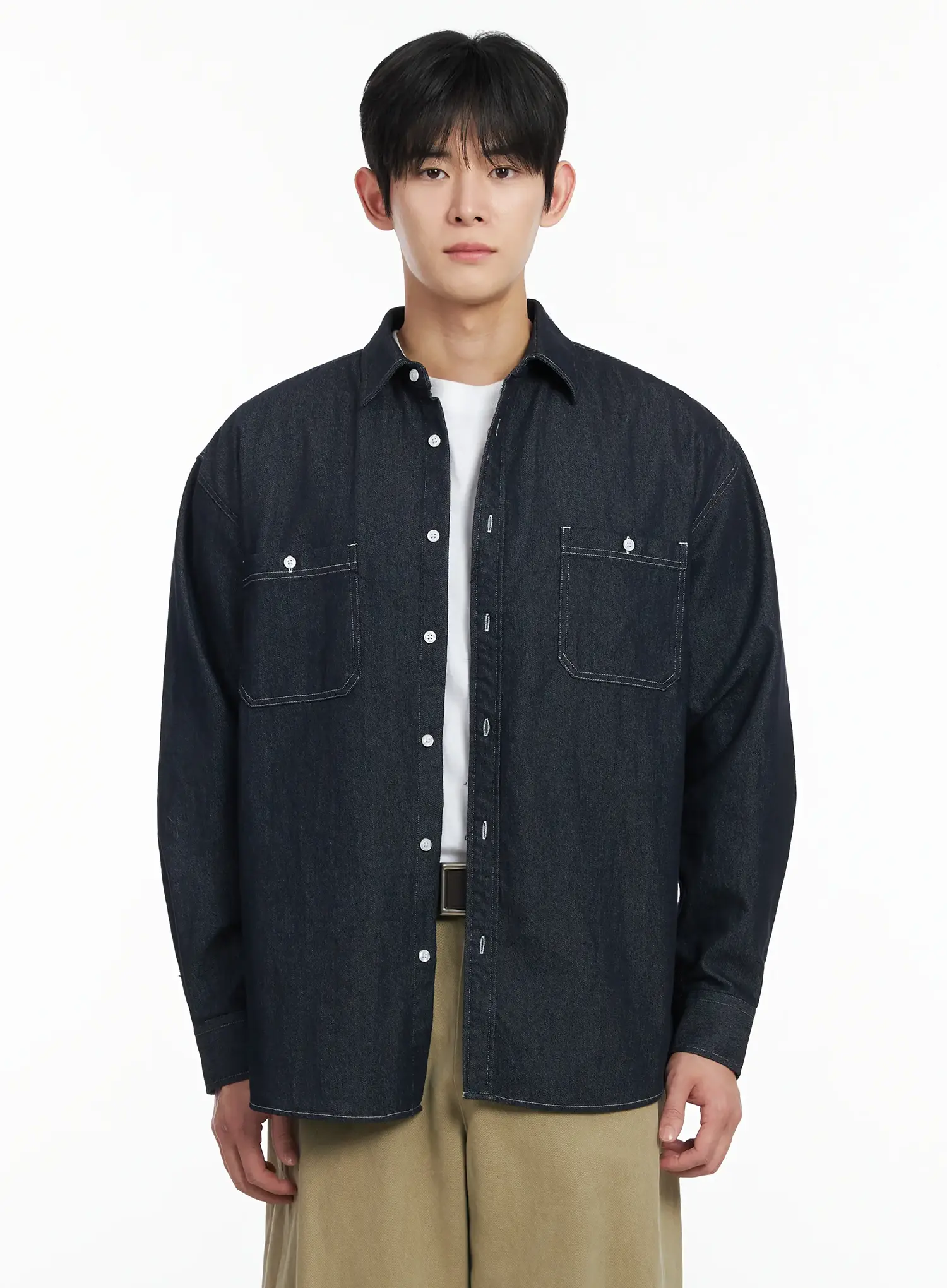 Men's Non-Fade Denim Shirt IF517 - Image 10