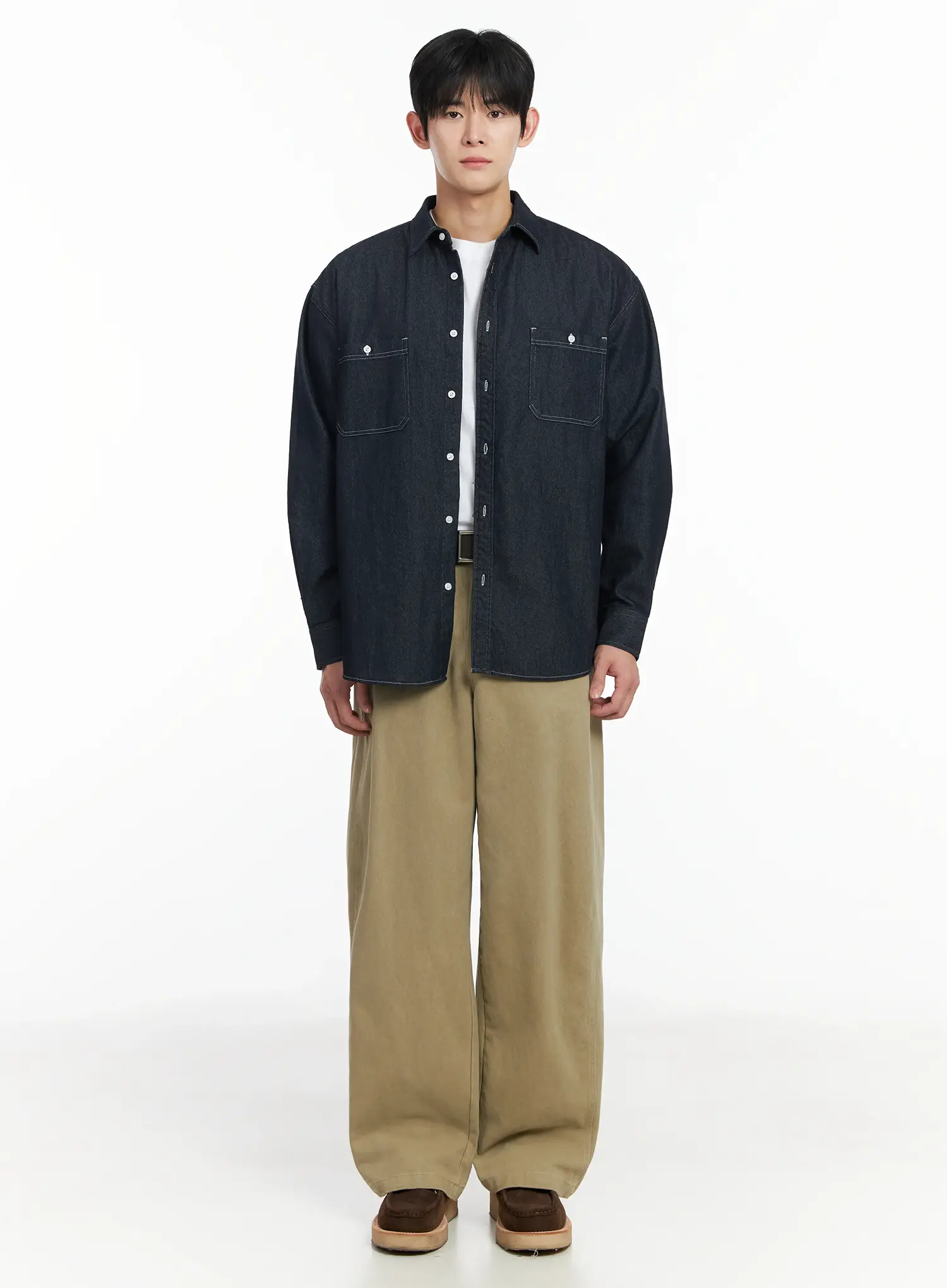 Men's Non-Fade Denim Shirt IF517 - Image 3