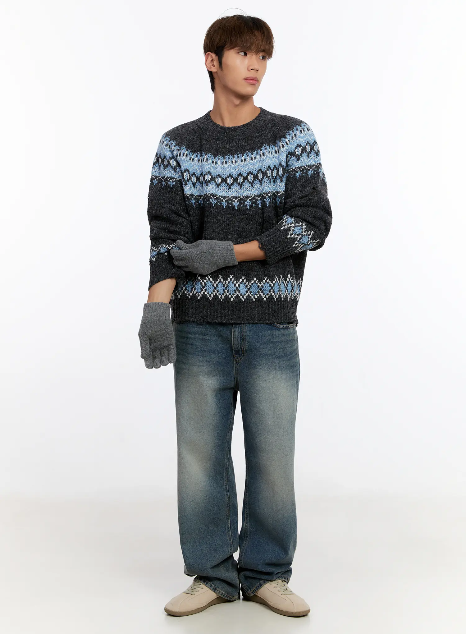 Men's Nordic Knit Sweater IN528 - Image 8