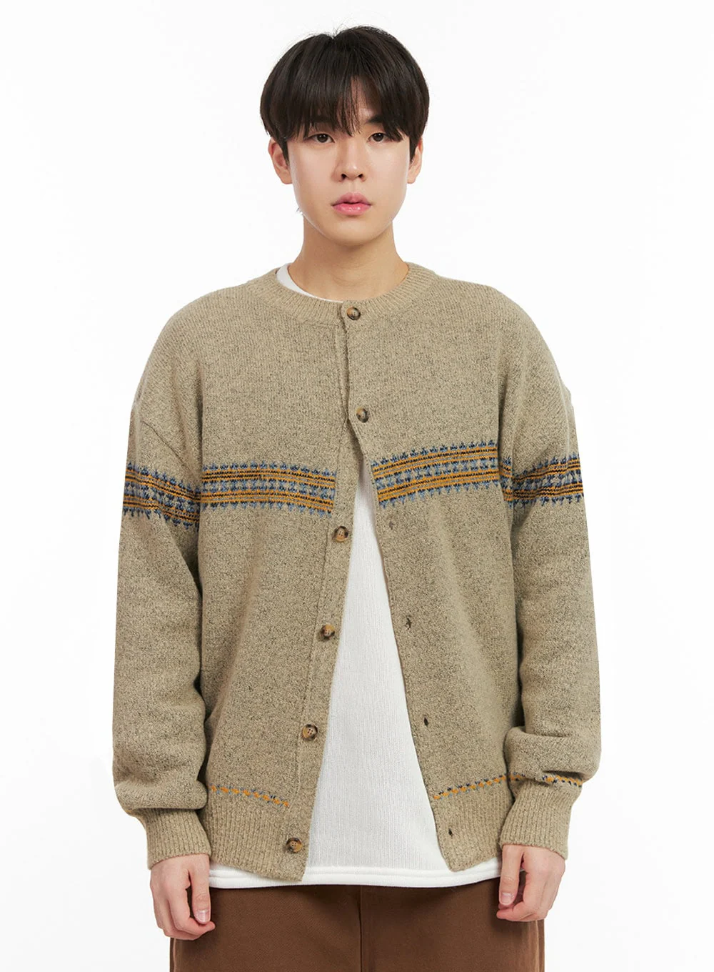 Men's Nordic Loose-Fit Cardigan IJ517 - Image 10