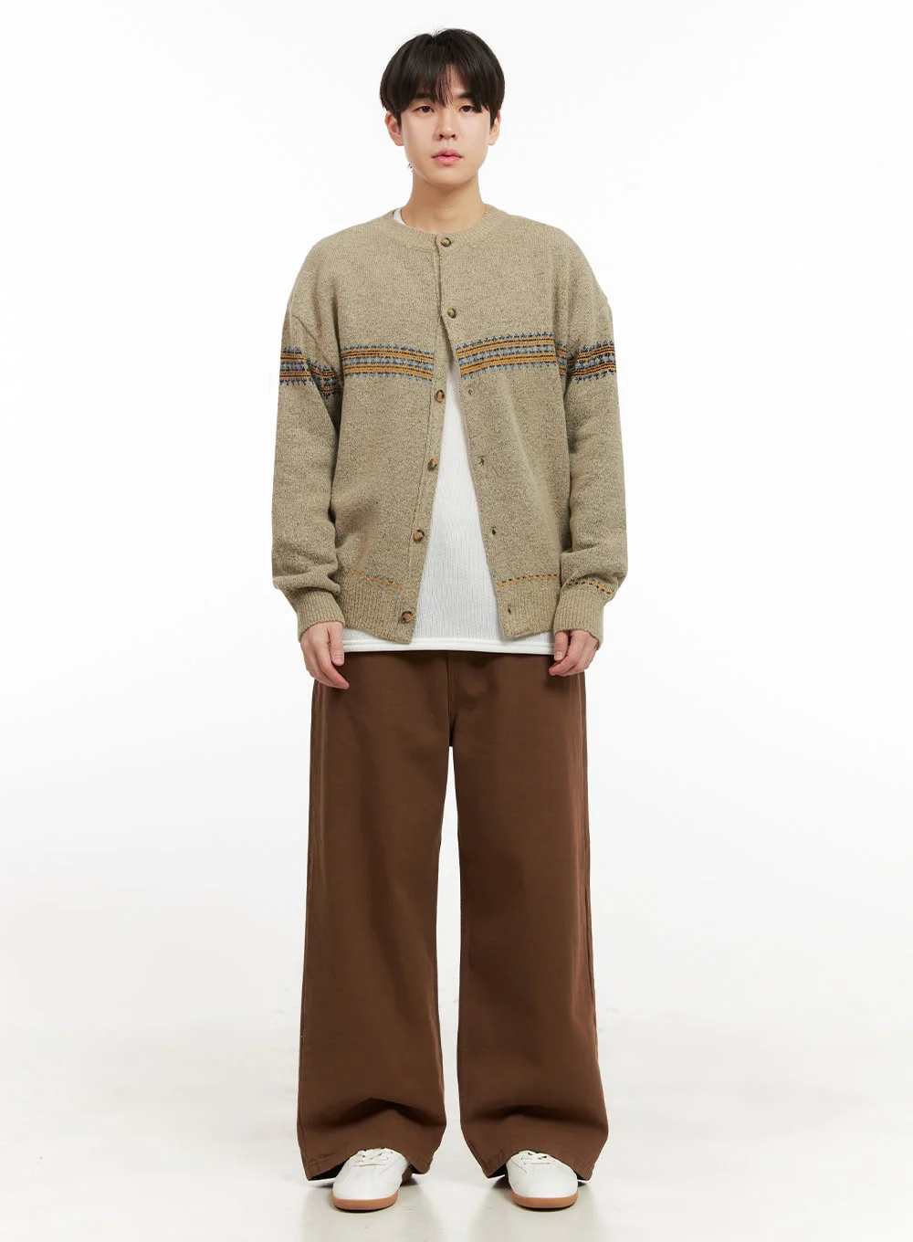 Men's Nordic Loose-Fit Cardigan IJ517 - Image 7