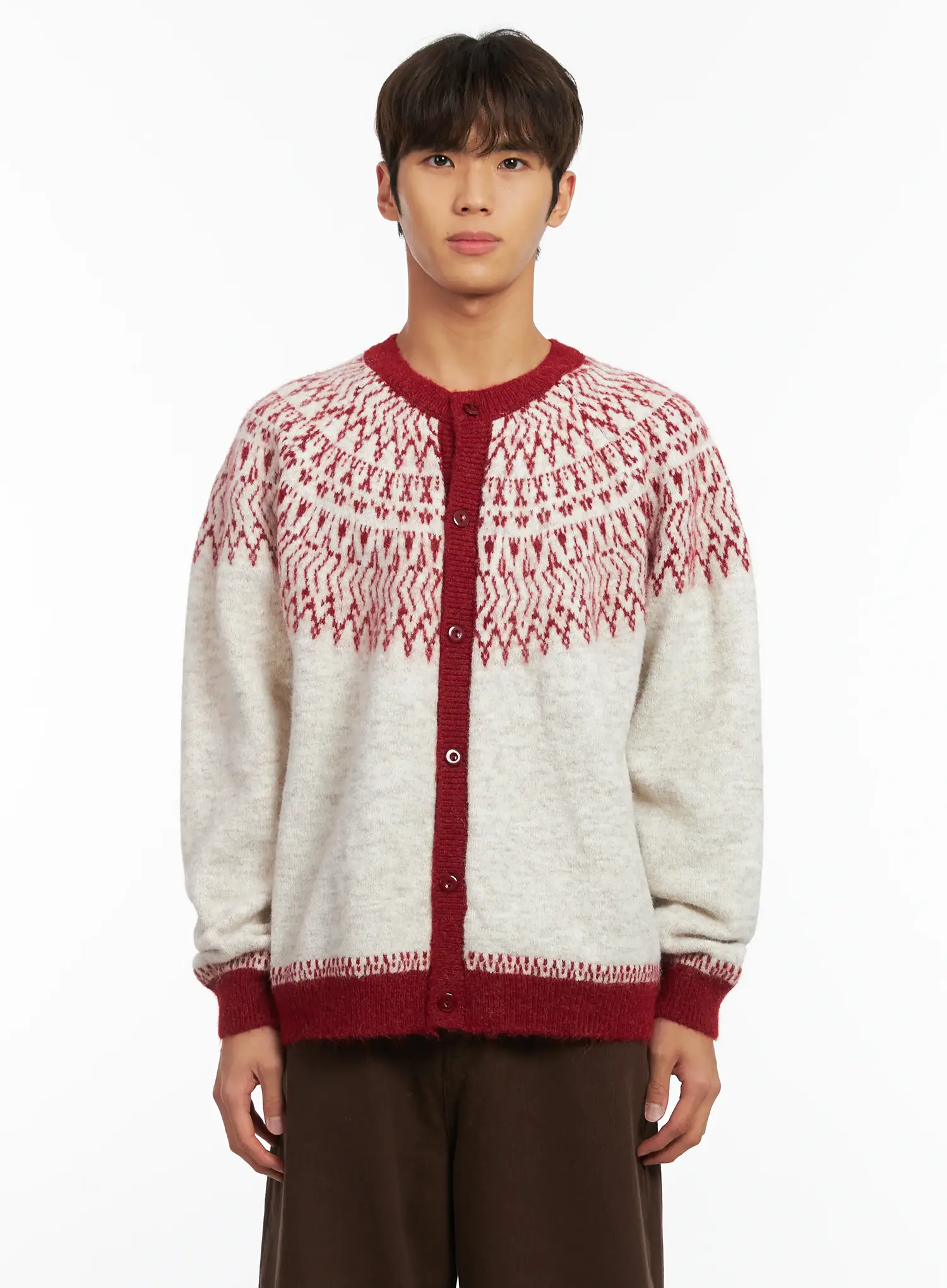 Men's Nordic Pattern Cardigan ID511 - Image 11