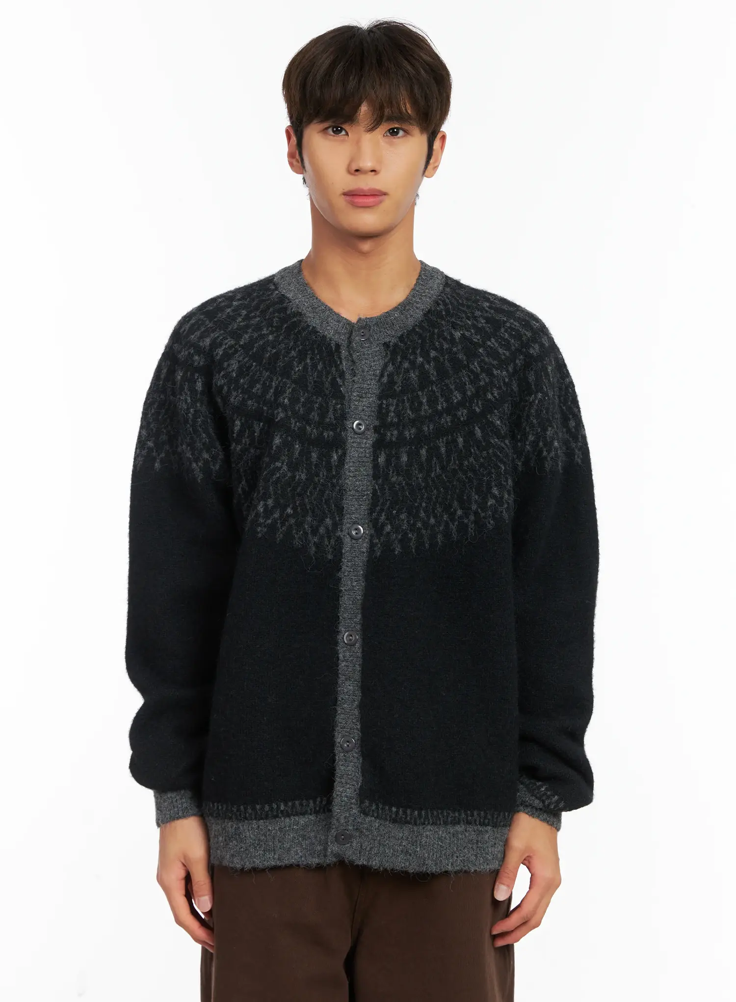 Men's Nordic Pattern Cardigan ID511 - Image 12
