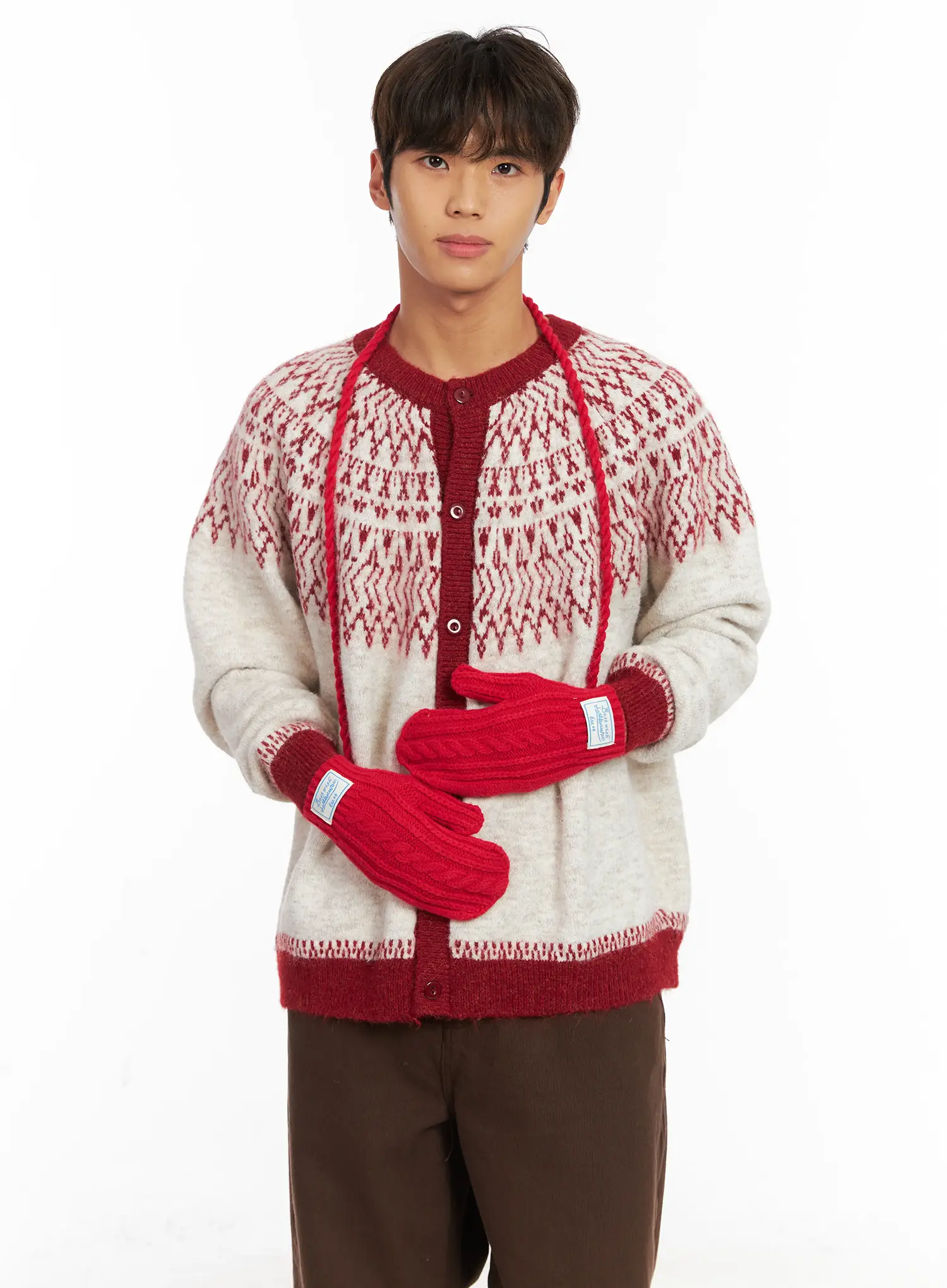 Men's Nordic Pattern Cardigan ID511 - Image 8