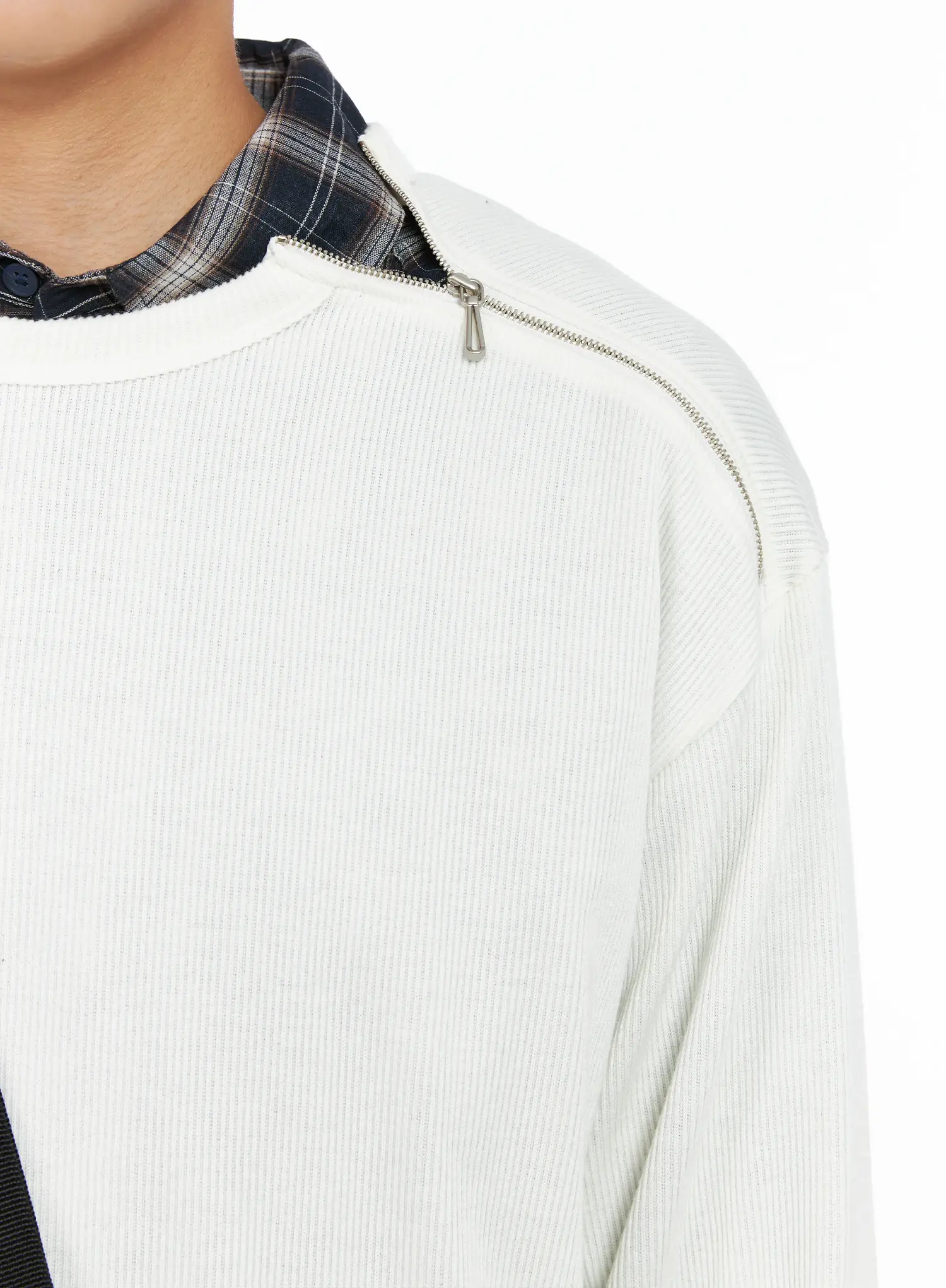 Men's One-Shoulder Zip Long Sleeve IG529 - Image 2
