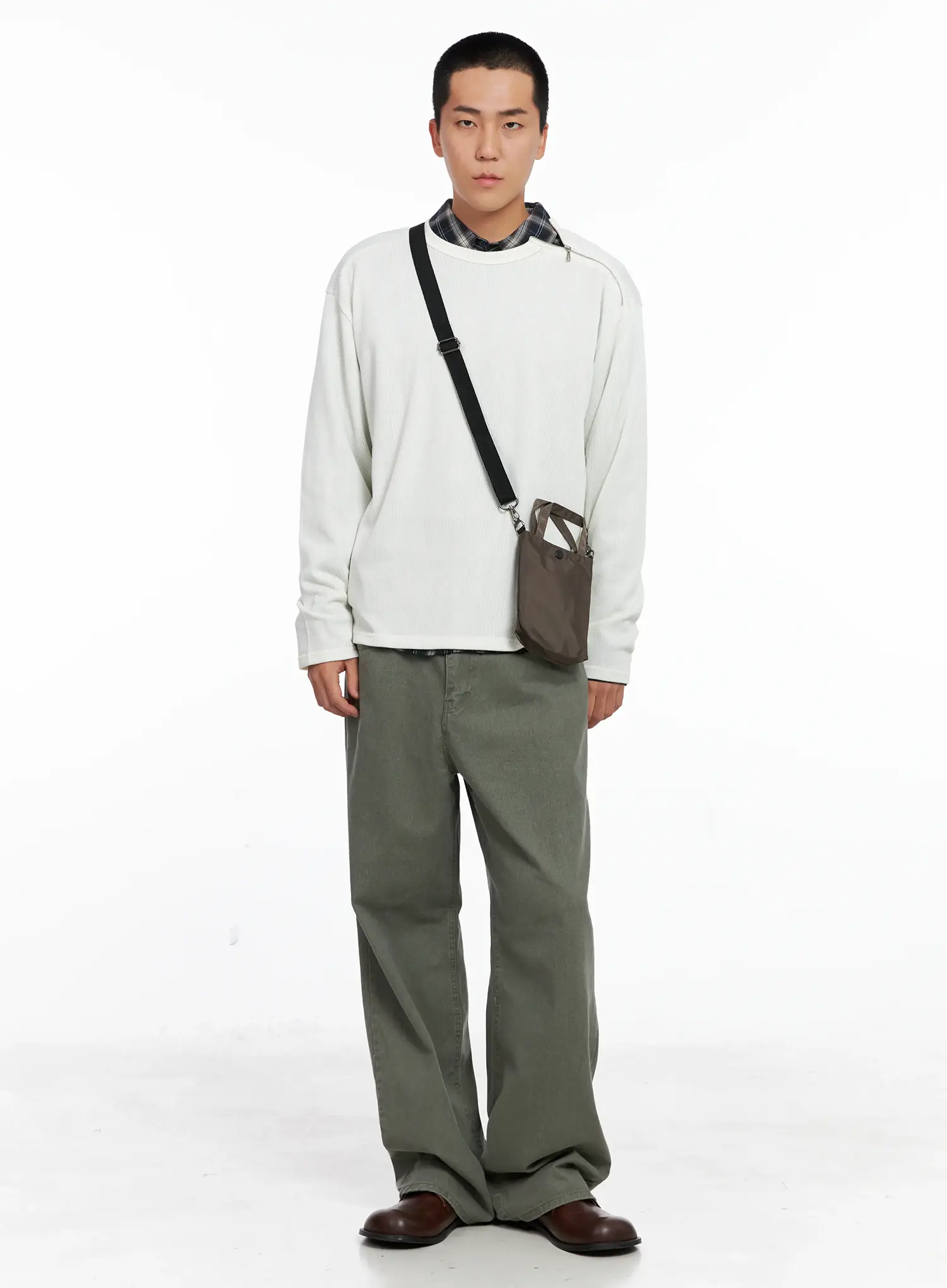 Men's One-Shoulder Zip Long Sleeve IG529 - Image 8