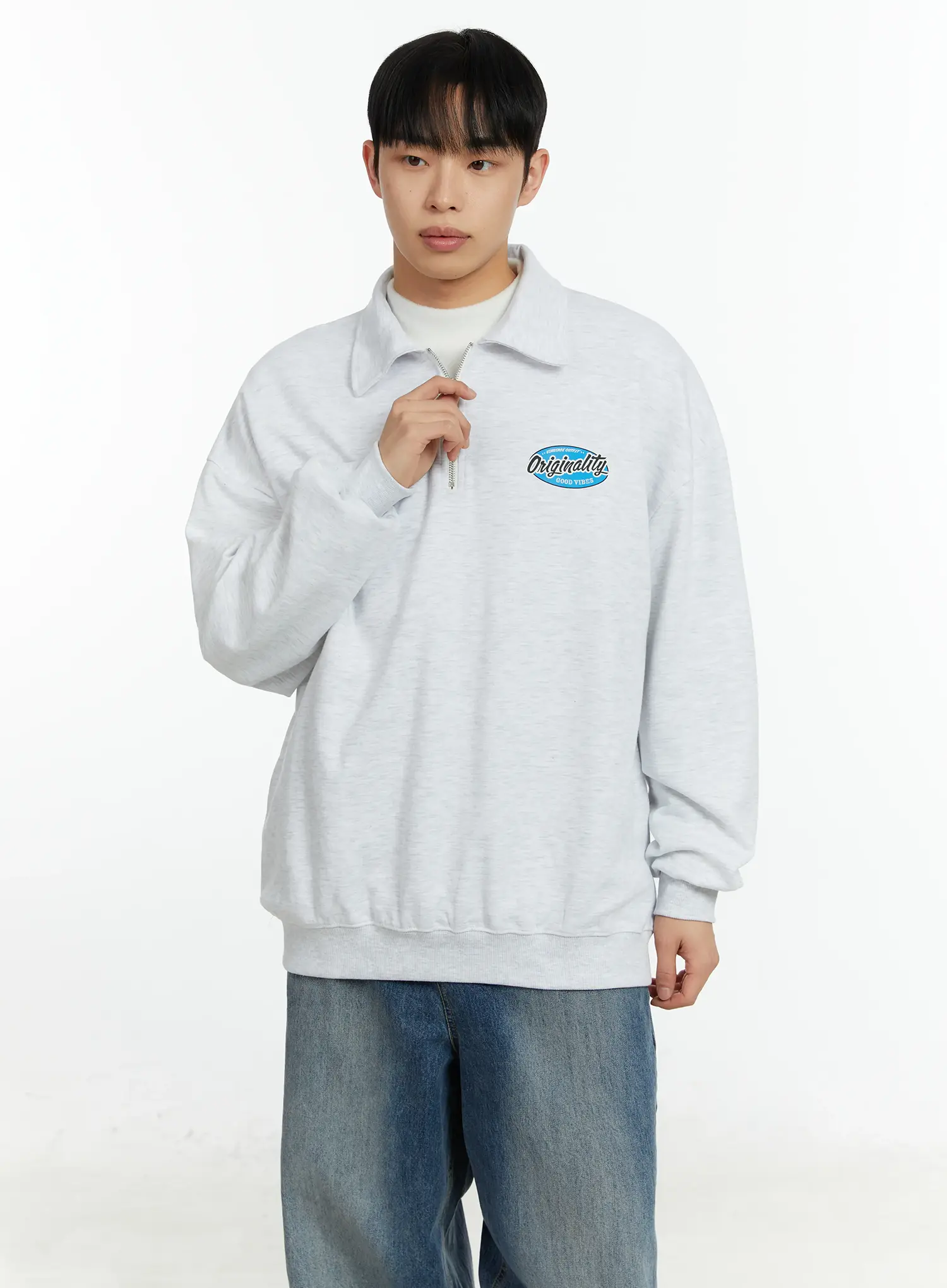 Men's "Orginality" Quarter-Zip Sweatshirt IF511