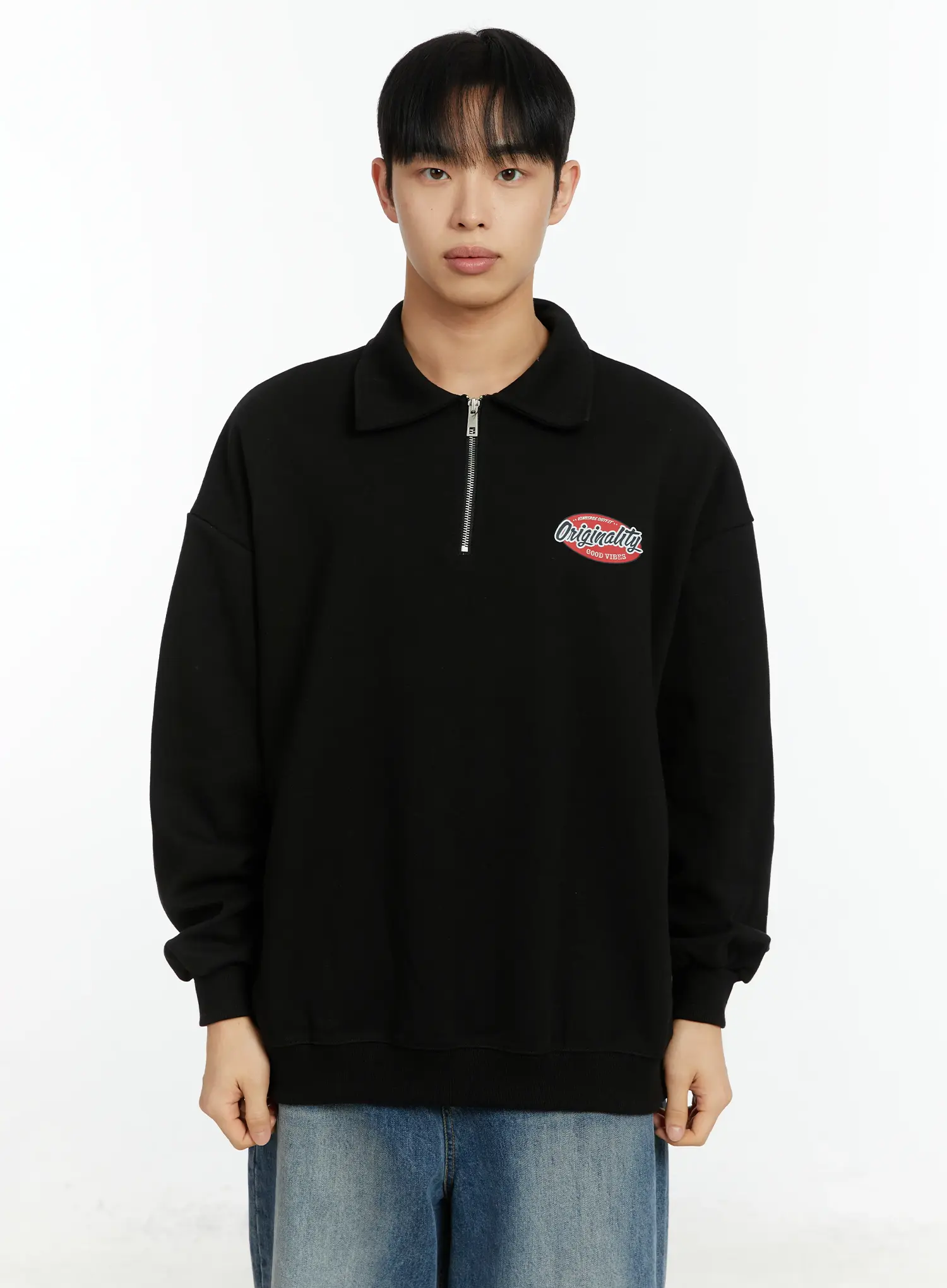 Men's "Orginality" Quarter-Zip Sweatshirt IF511 - Image 13
