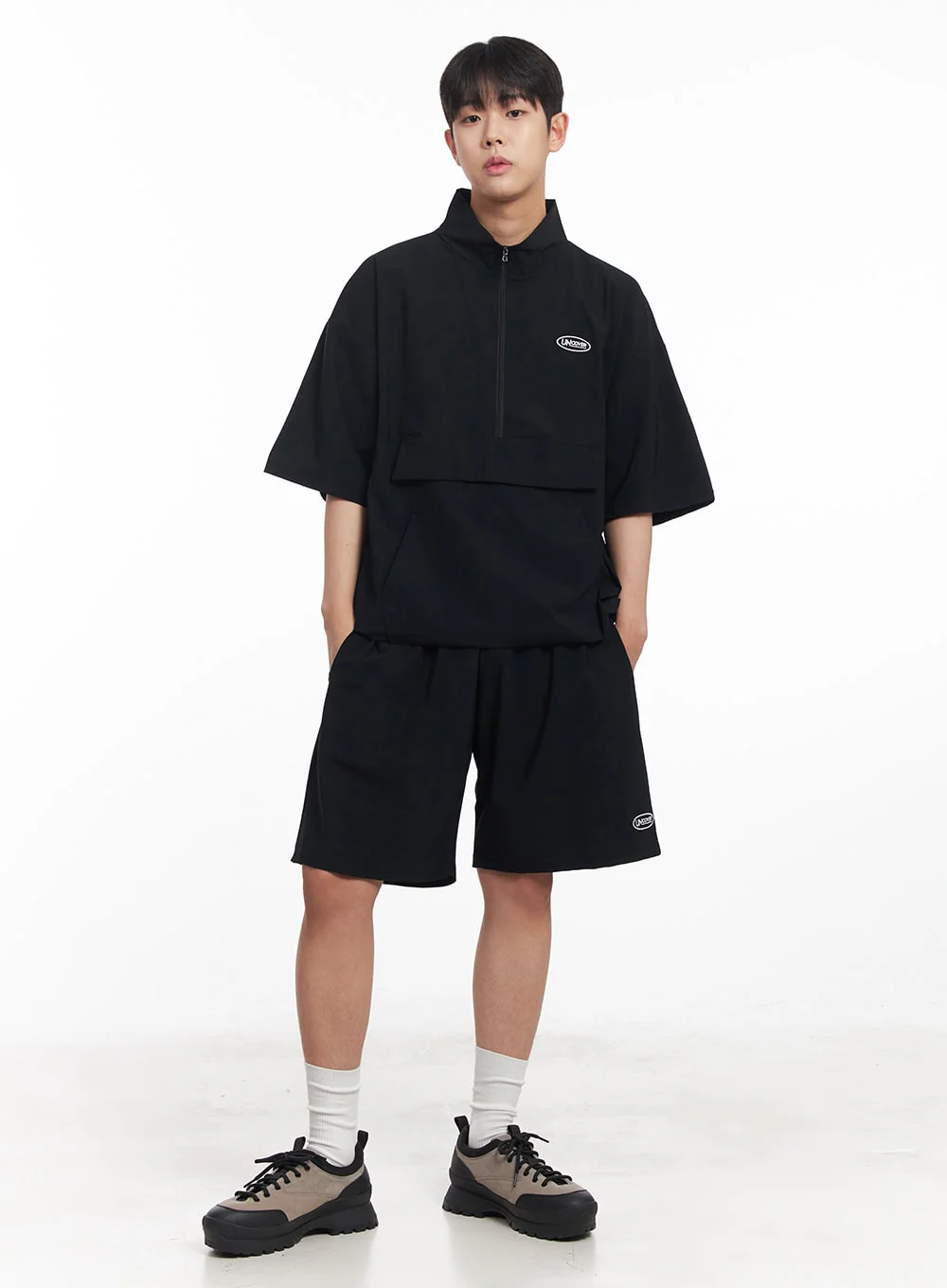 Men's Oversize Half-Zip Windbreaker Top IA525 - Image 11