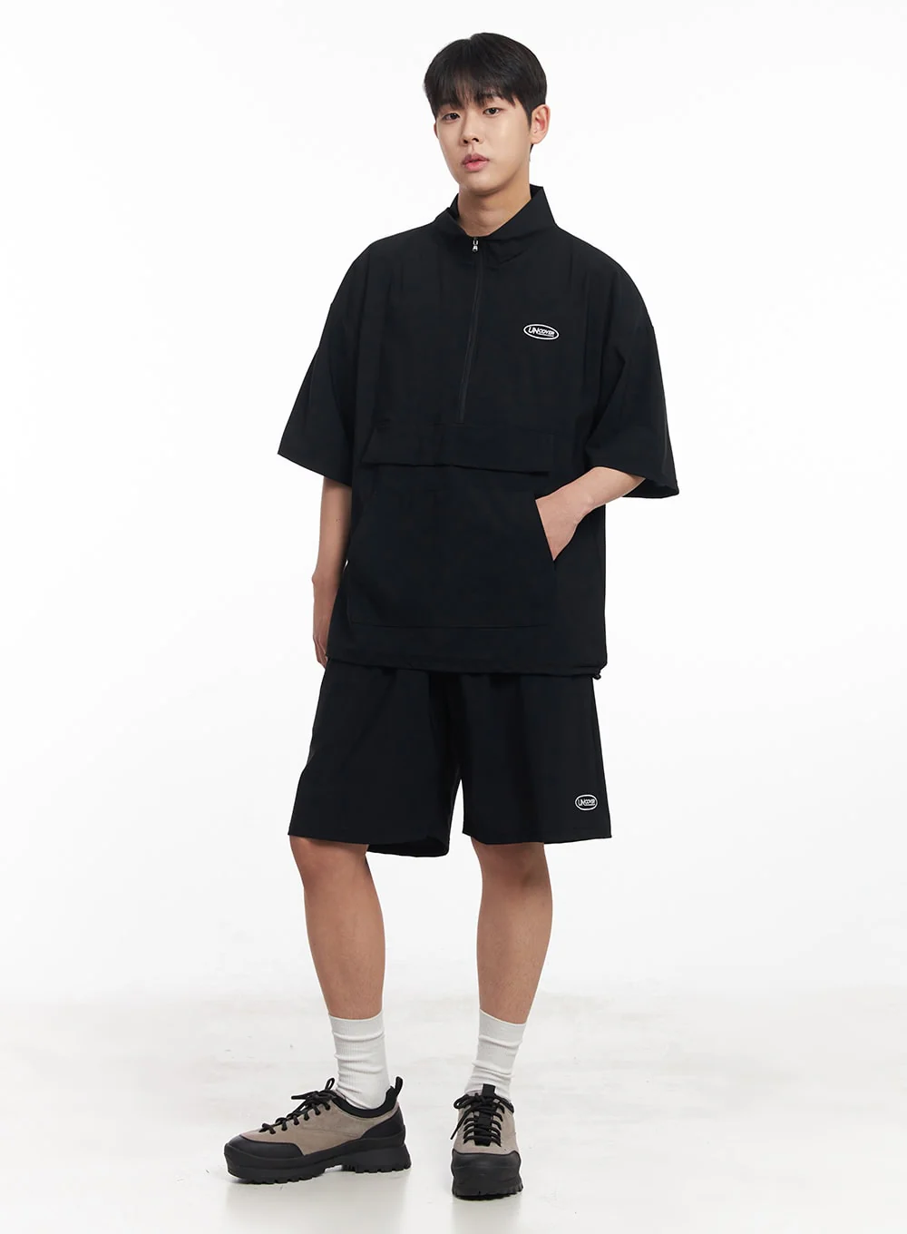 Men's Oversize Half-Zip Windbreaker Top IA525 - Image 12