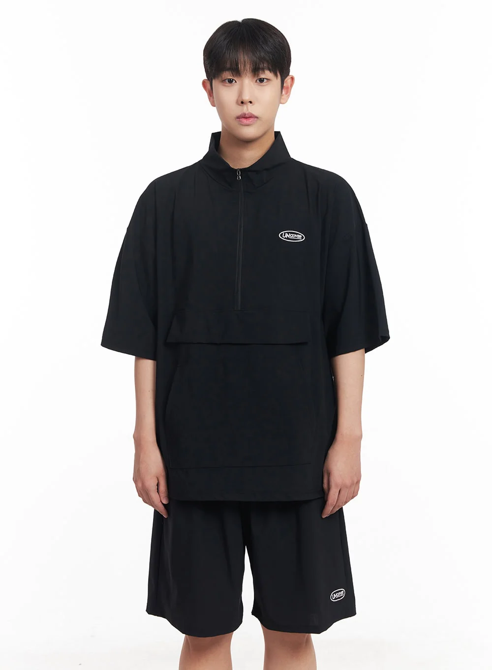 Men's Oversize Half-Zip Windbreaker Top IA525 - Image 13