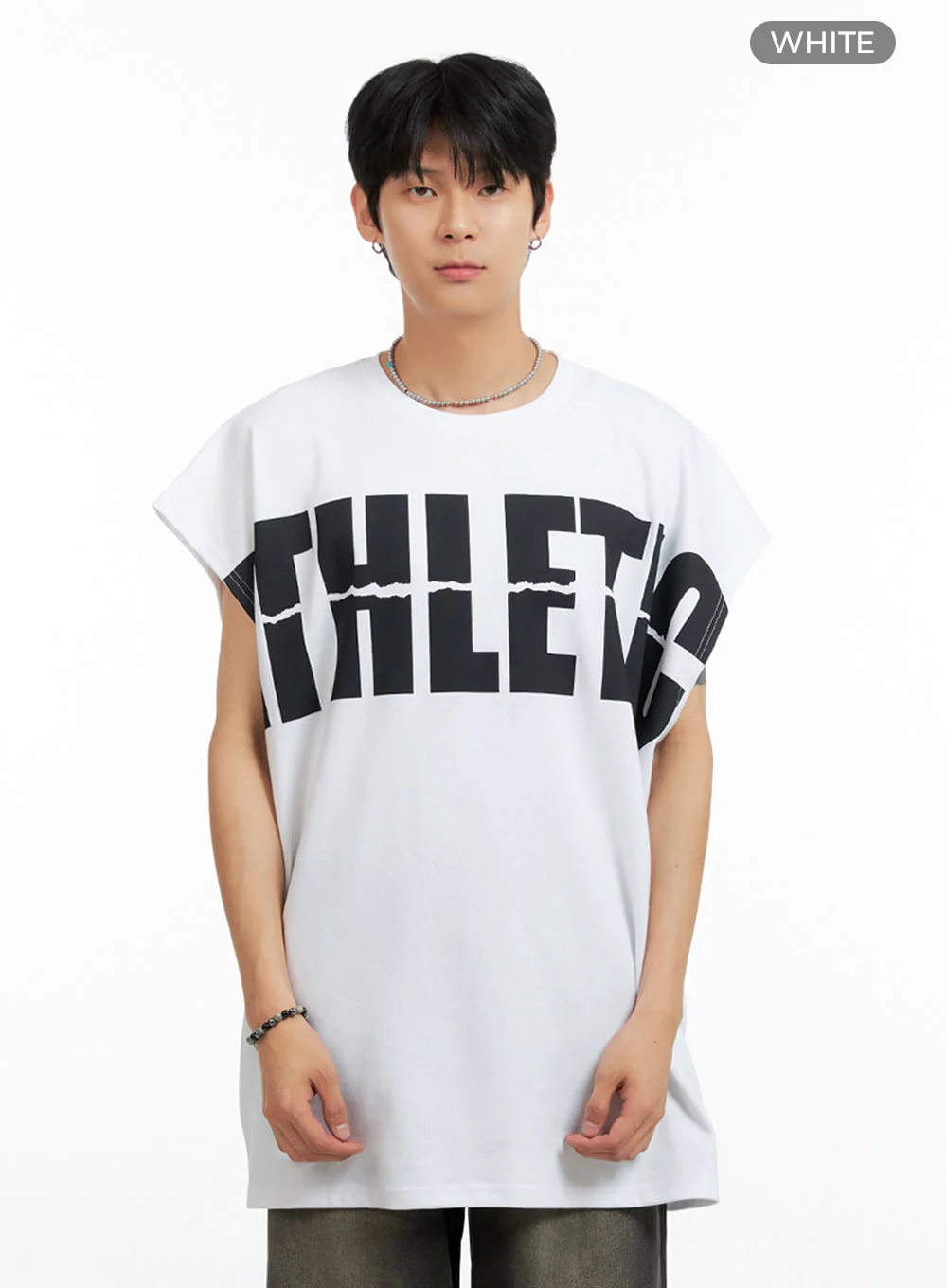 Men's Oversize Sleeveless T-Shirt IG402 - Image 10