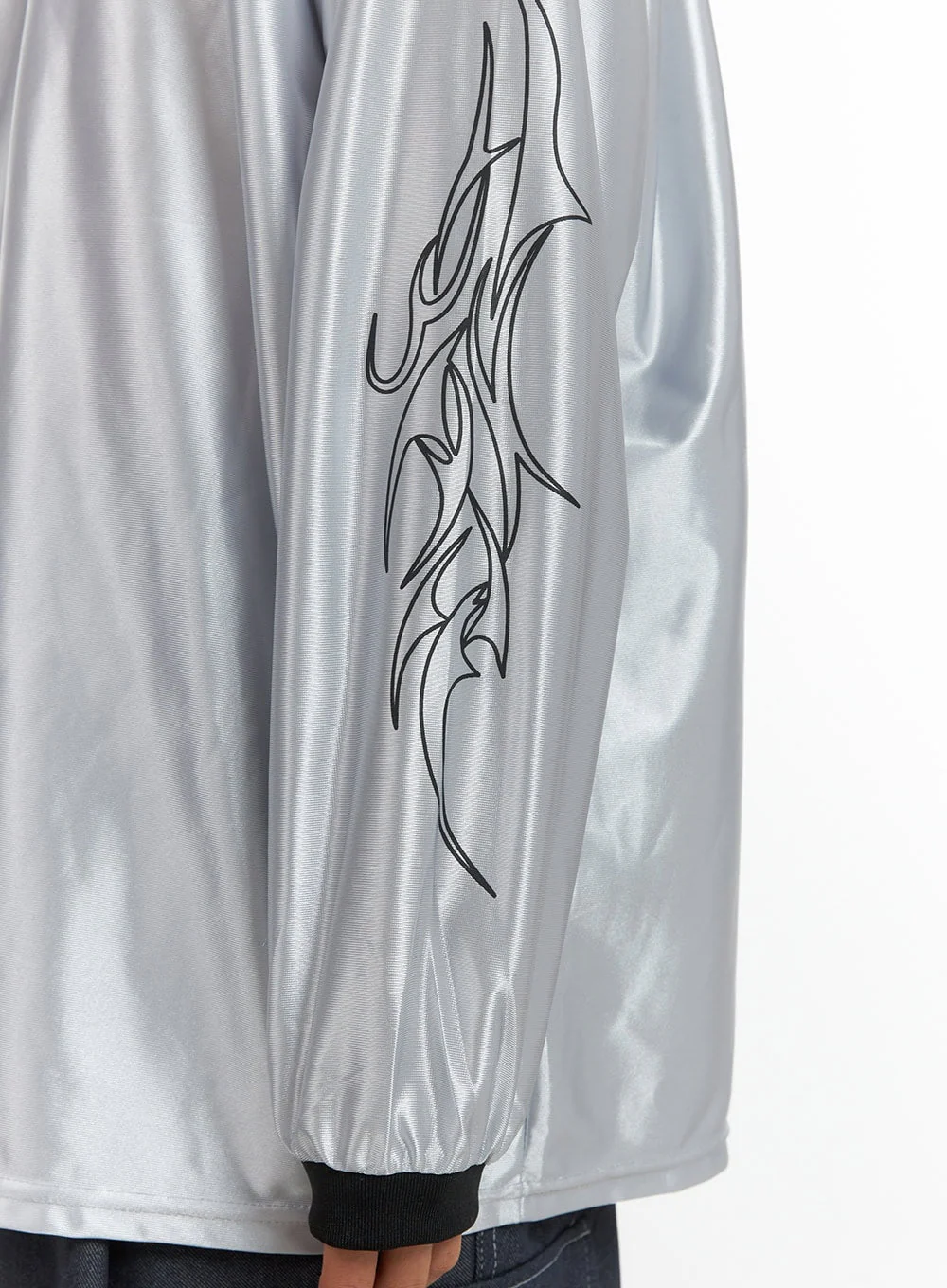 Men's Oversize Sliver Print Jersey T-Shirt IS419 - Image 6