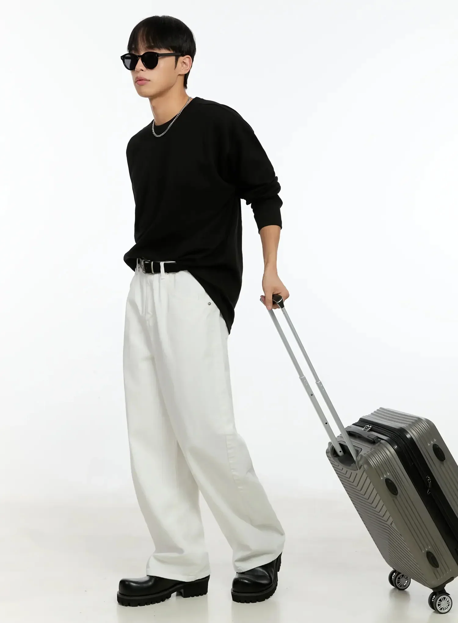 Men's Oversized Basic Long Sleeve Top IN506 - Image 2