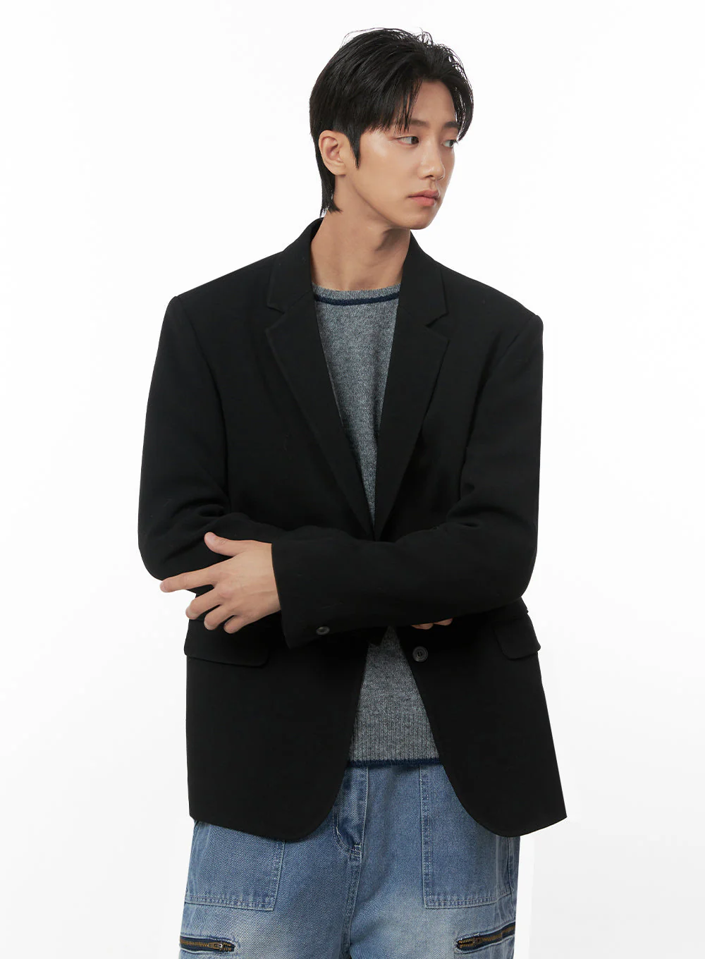 Men's Oversized Blazer ID406 - Image 4