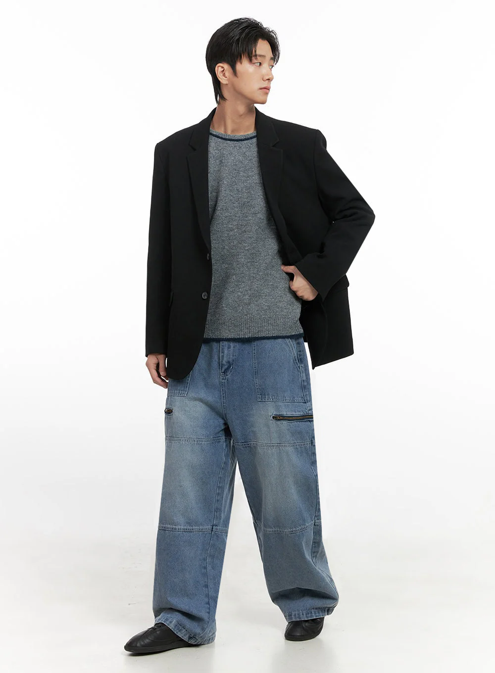 Men's Oversized Blazer ID406 - Image 6