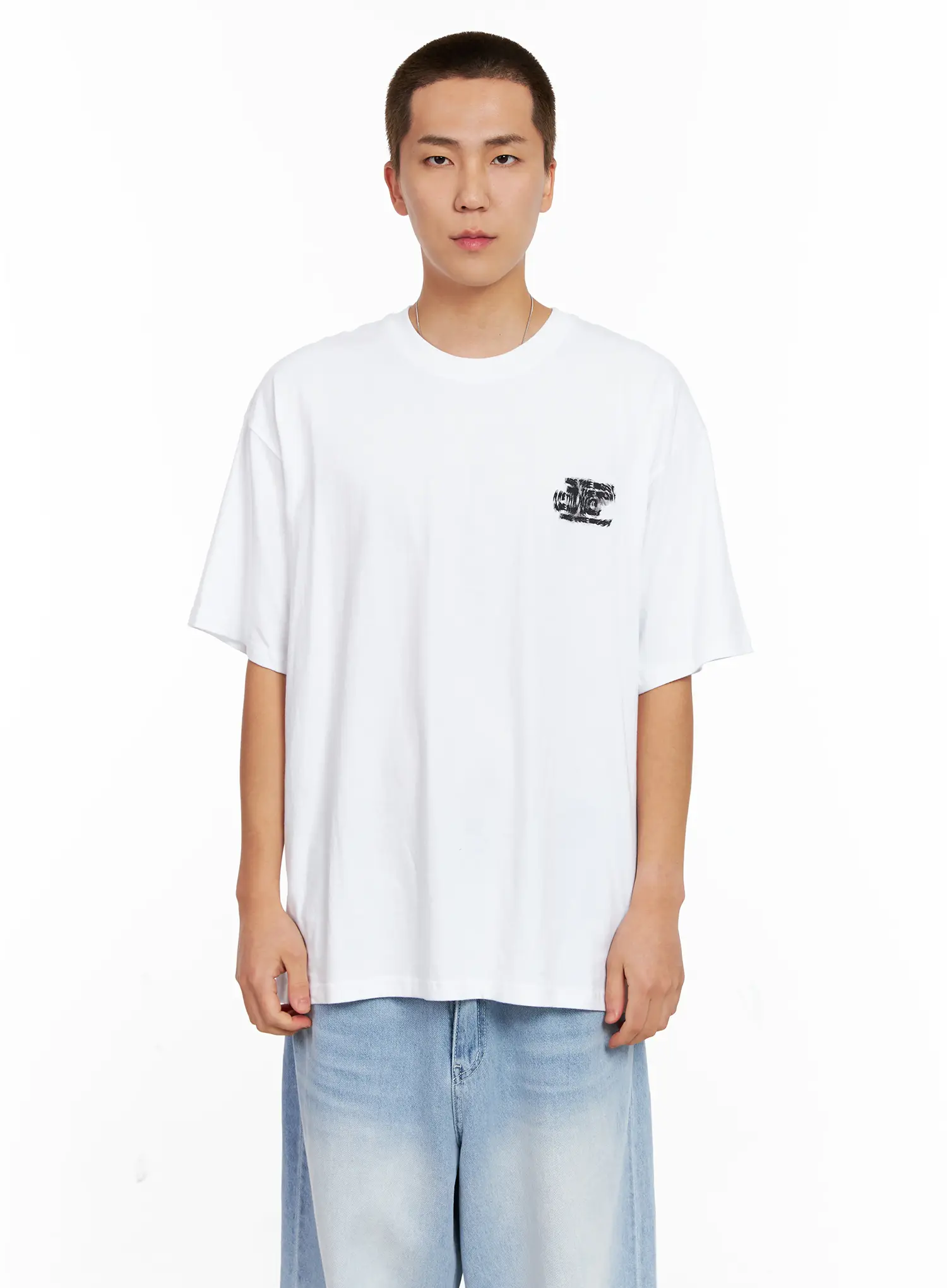 Men's Oversized Blurred Graphic Tee IG508 - Image 16